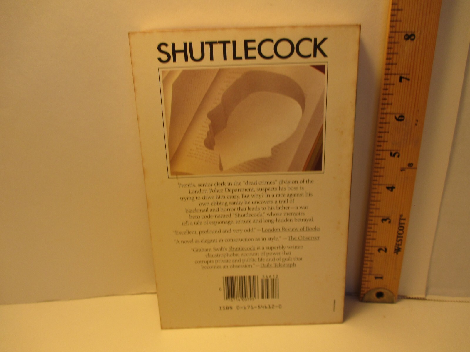 fiction SHUTTLECOCK by GRAHAM SWIFT 1985 pb Washington Square Press 1st ed