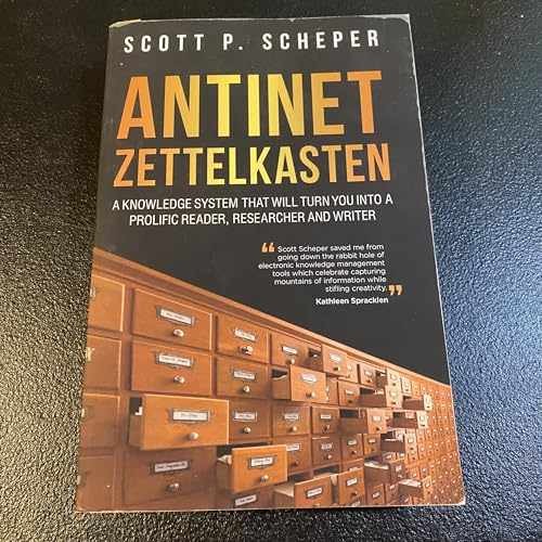 Antinet Zettelkasten: A – Paperback, by Scheper Scott (Author) – Very Good