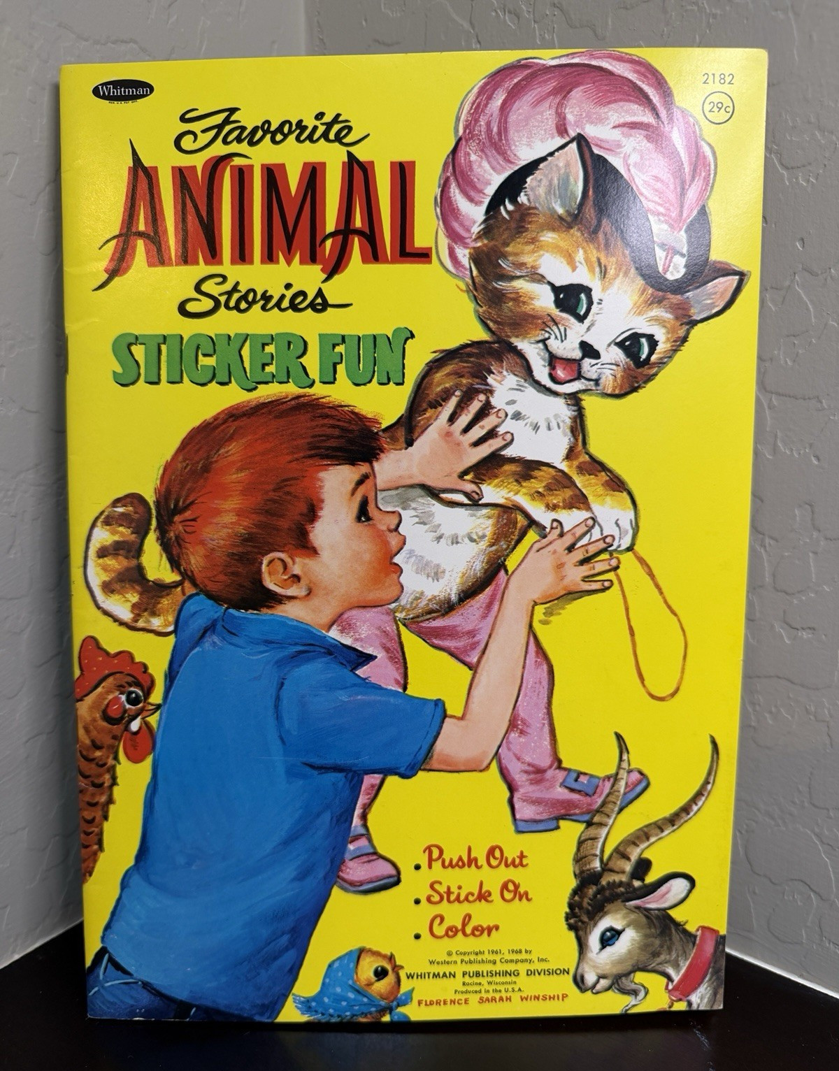 Whitman Favorite Animal Stories Sticker Fun PB Activity Book Illus Stickers 1961