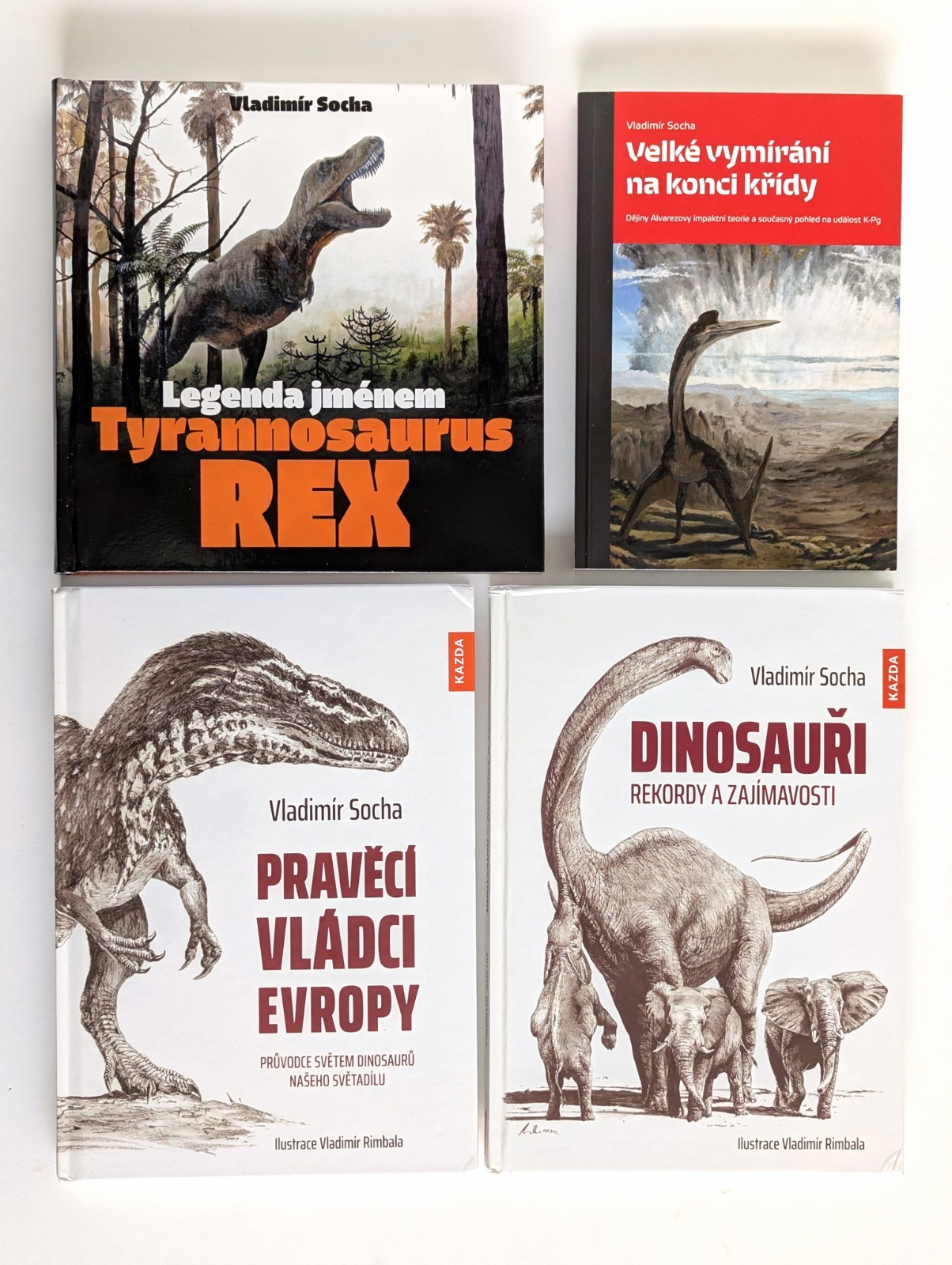 Tyrannosaurus rex Lot of 4 Czech Books on Dinosaurs Paleontology Vladimír Socha