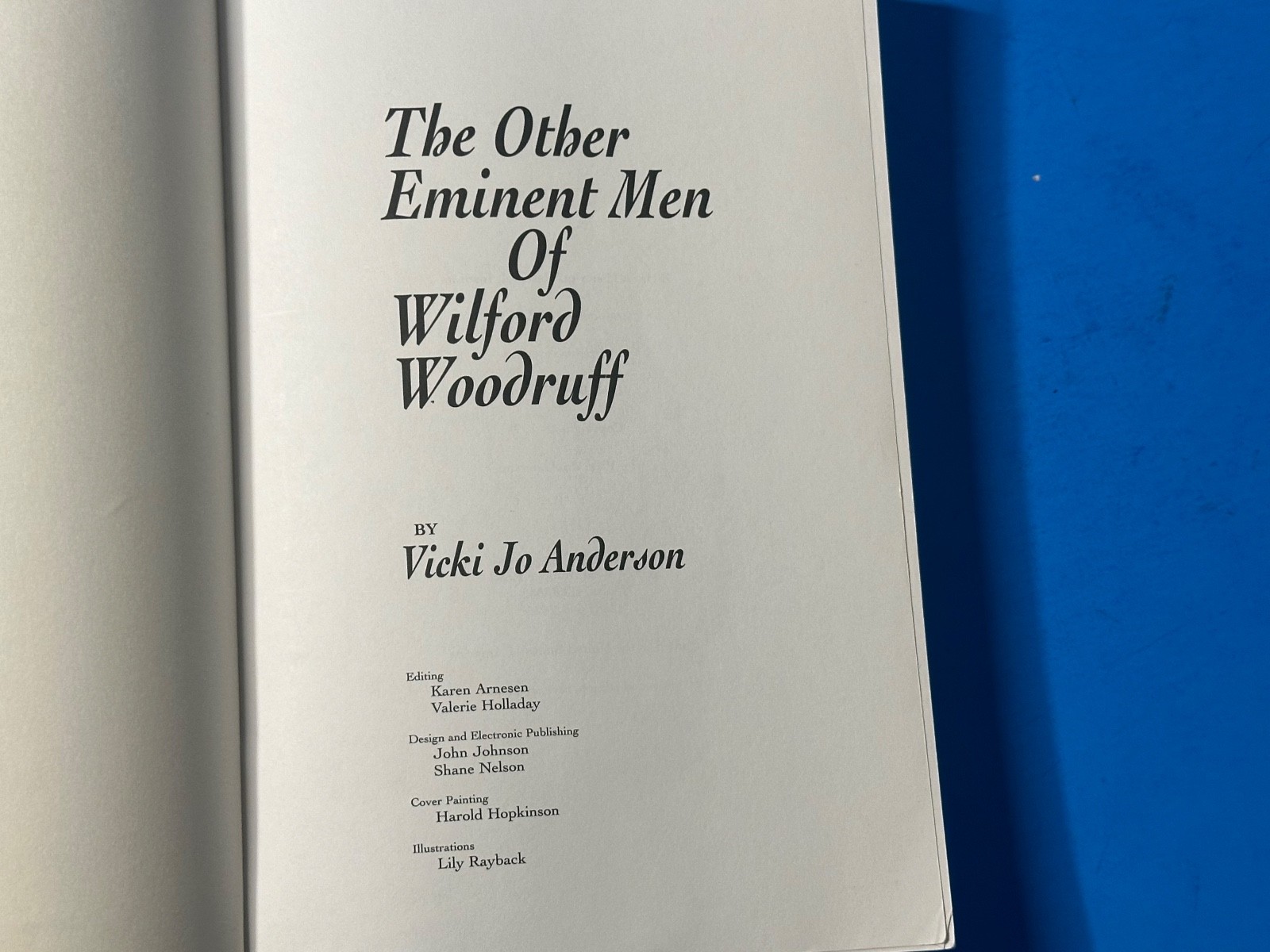 Other Eminent Men of Wilford Woodruff Vicki Jo Anderson Mormon PB 2nd ed 2000