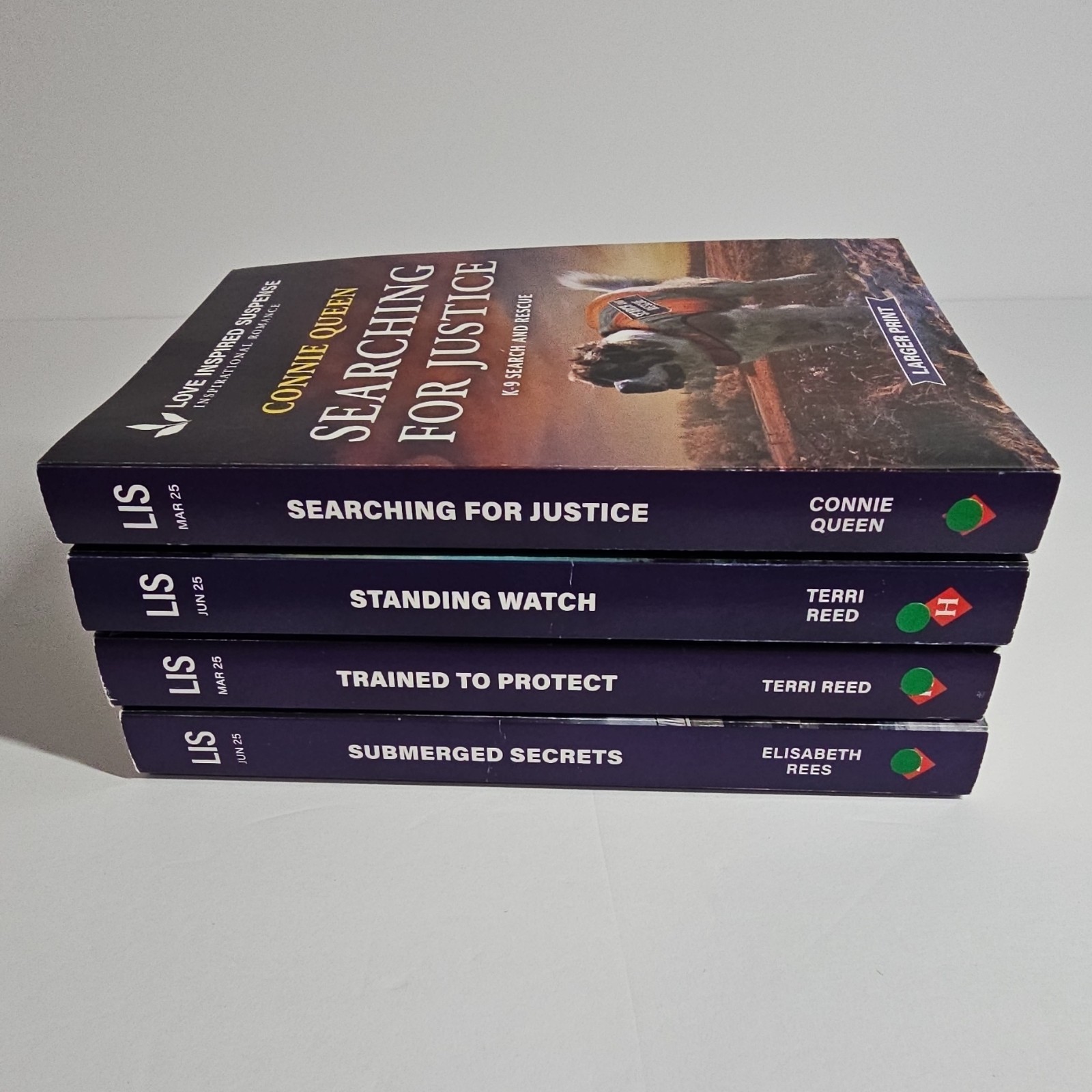 Love Inspired Suspense by Elizabeth Rees, Connie Queen, Terri Reed, 4 book lot
