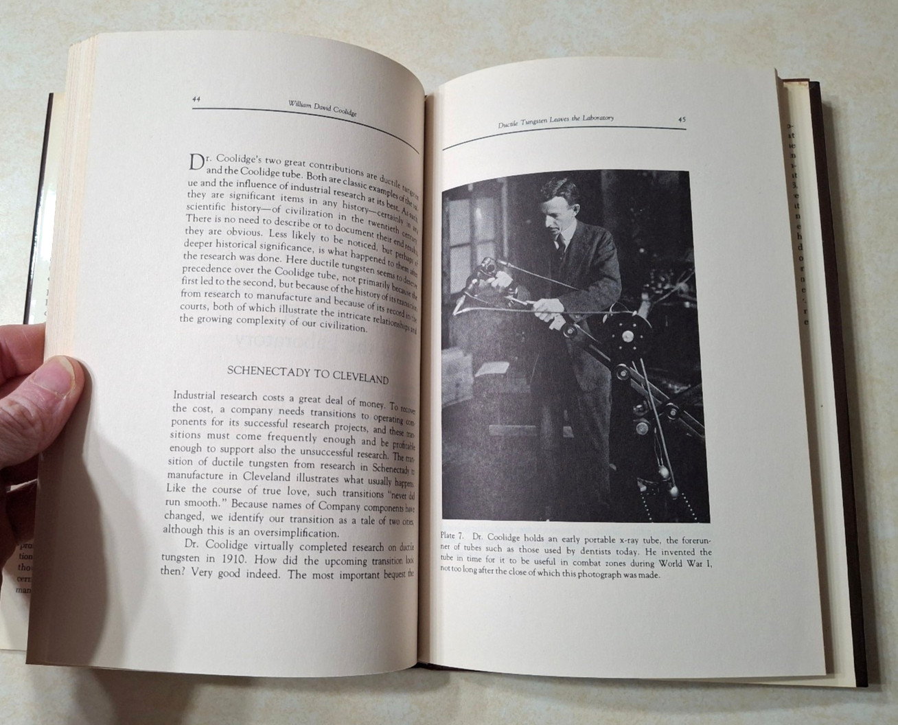 William David Coolidge General Electric GE Vintage History Book Research Lab NY