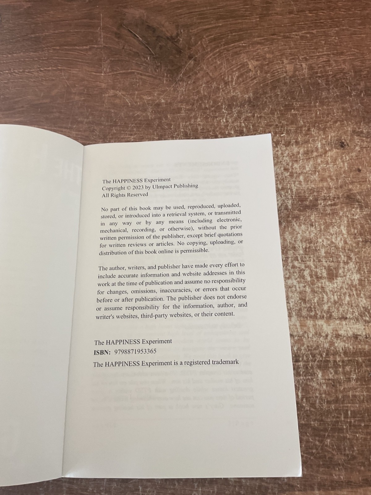 The HAPPINESS Experiment: The experiment that can change the world