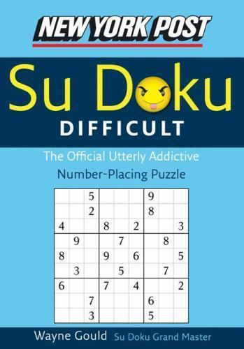 New York Post Difficult Sudoku: The Official- 0061173371, paperback, Wayne Gould