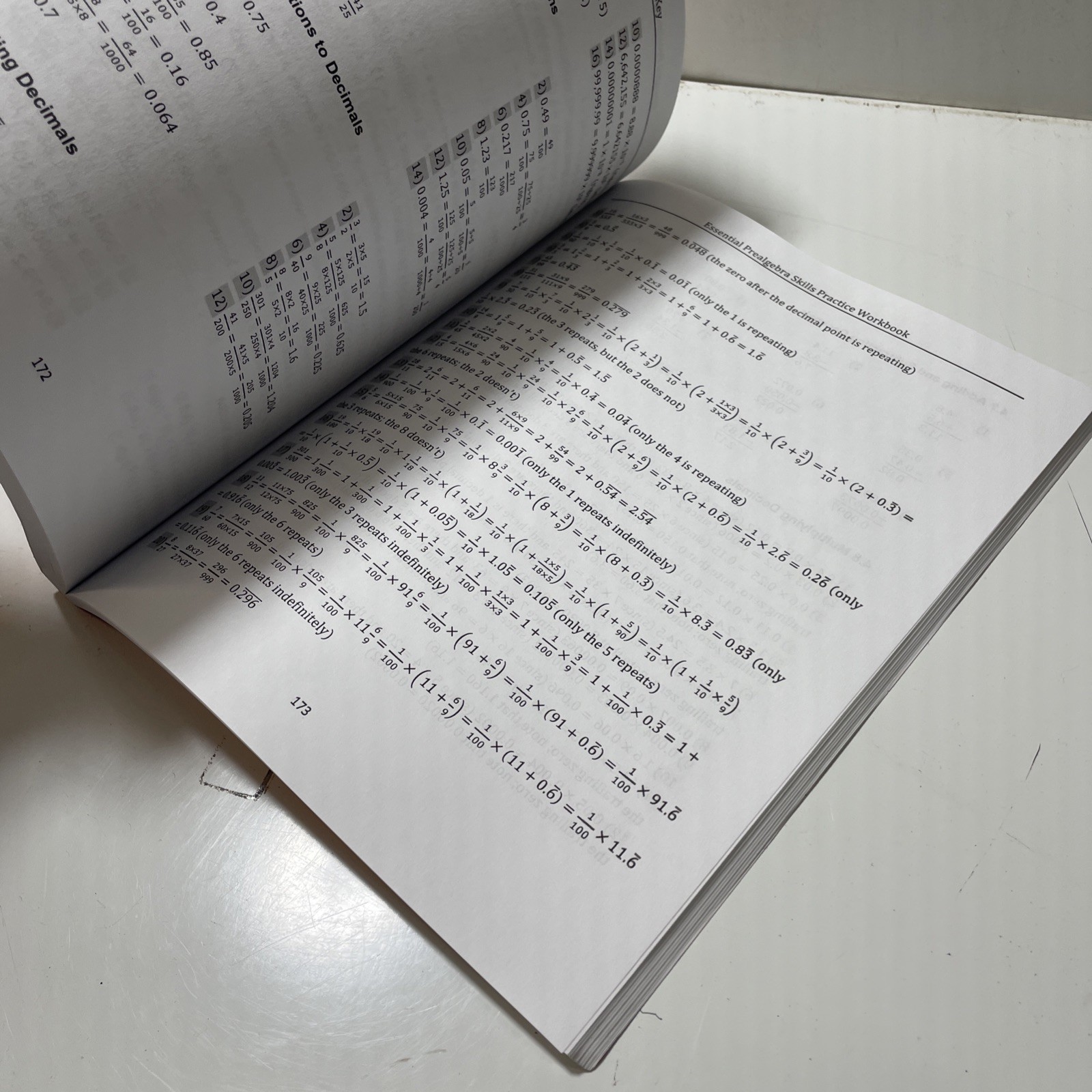 Essential Prealgebra Skills Practice Workbook – Paperback – (e3)