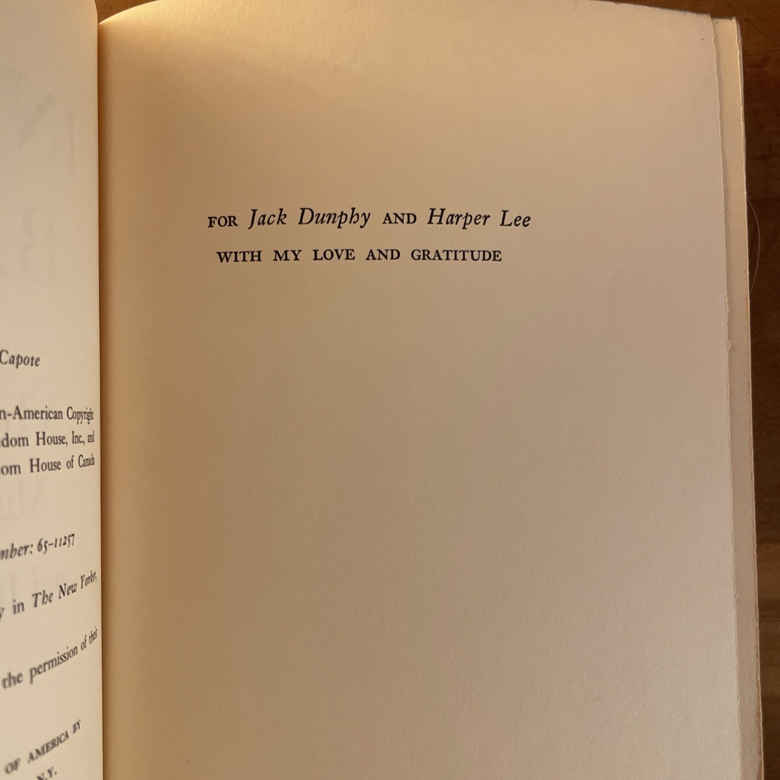 In Cold Blood by Truman Capote, TRUE FIRST EDITION, FIRST PRINTING, DJ Fair
