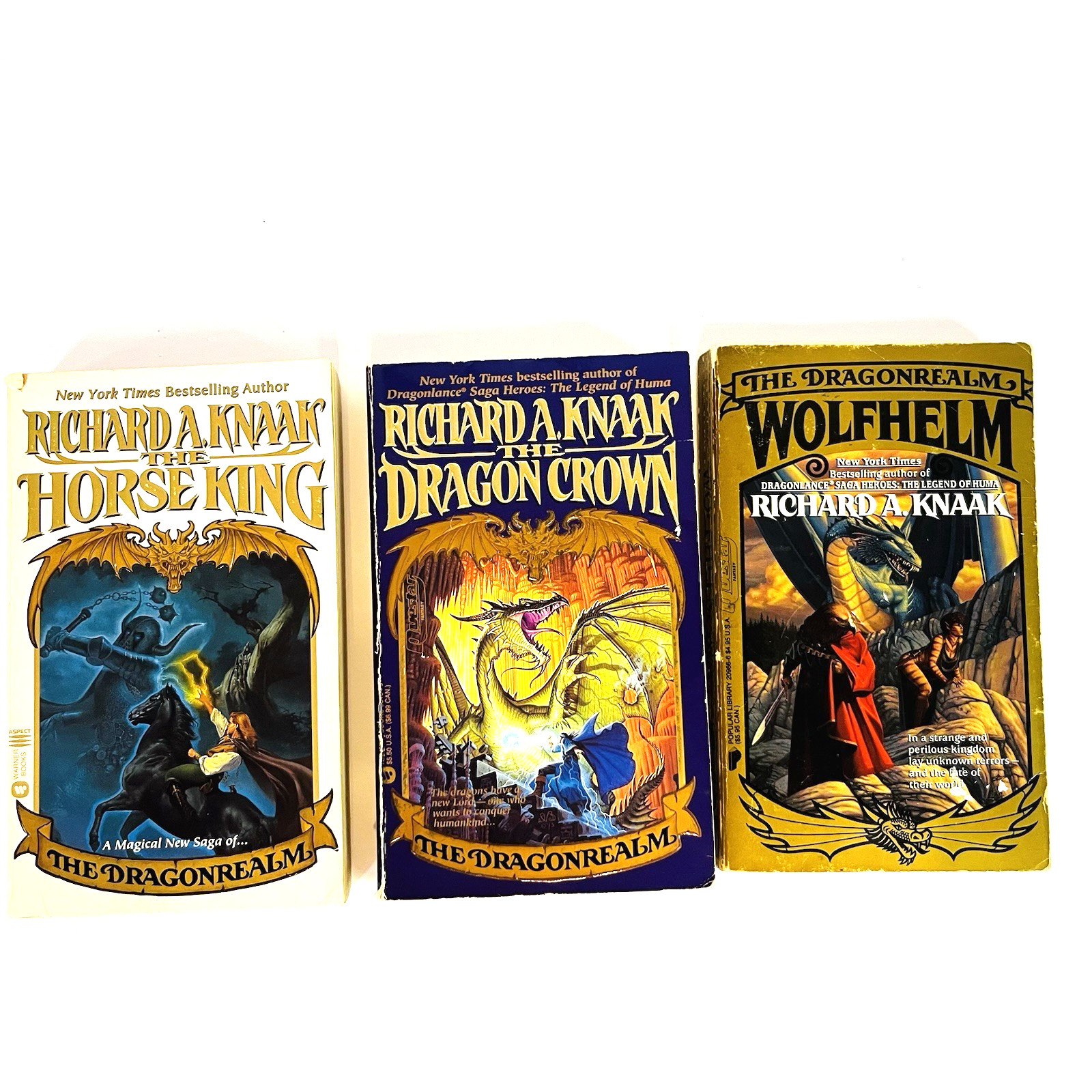 Wolfhelm Dragon Realm DragonLance Lot of 3 Books Softcover by Richard A. Knaak