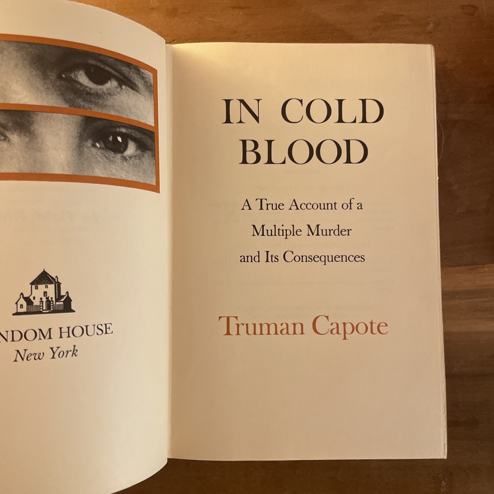 In Cold Blood by Truman Capote, TRUE FIRST EDITION, FIRST PRINTING, DJ Fair
