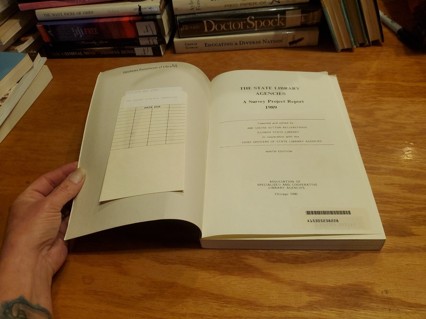 The State Library Agencies: Survey Project Report 1989 by Kellerstrass 1990 PB