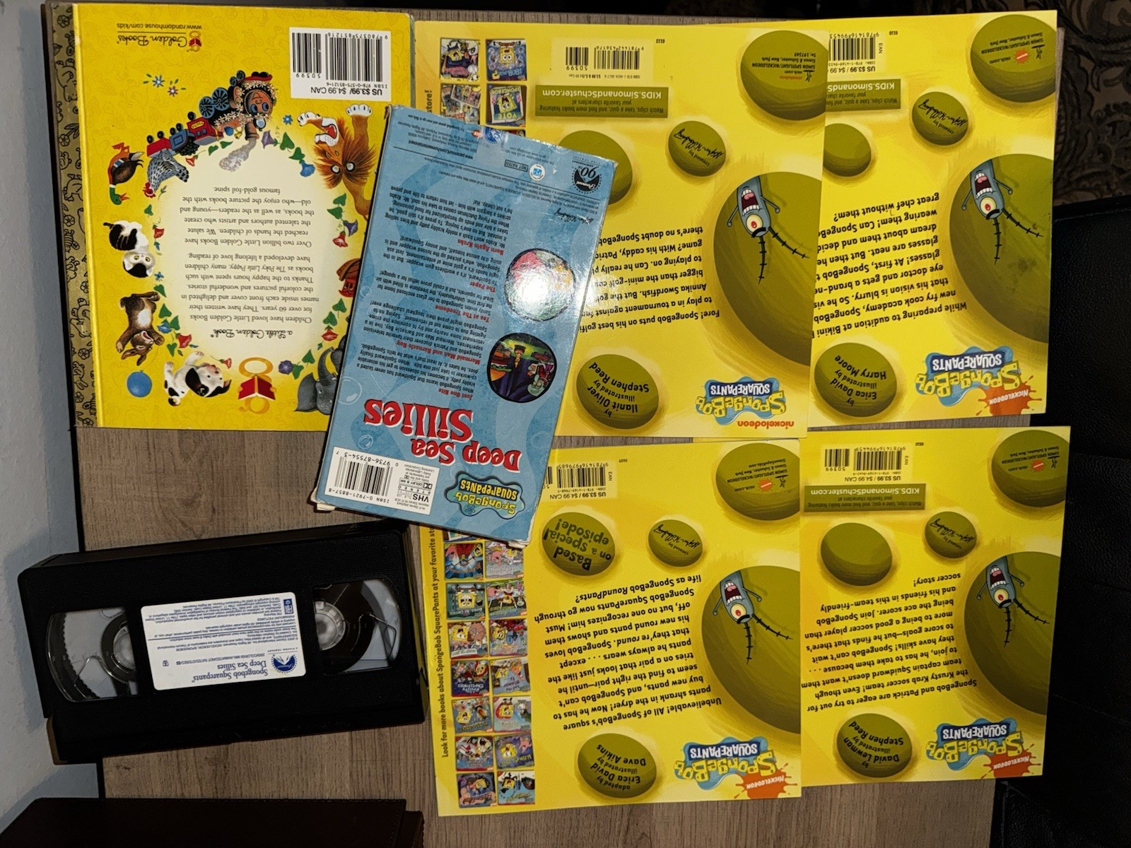 SpongeBob SquarePants Childrens Books Lot VHS Tape