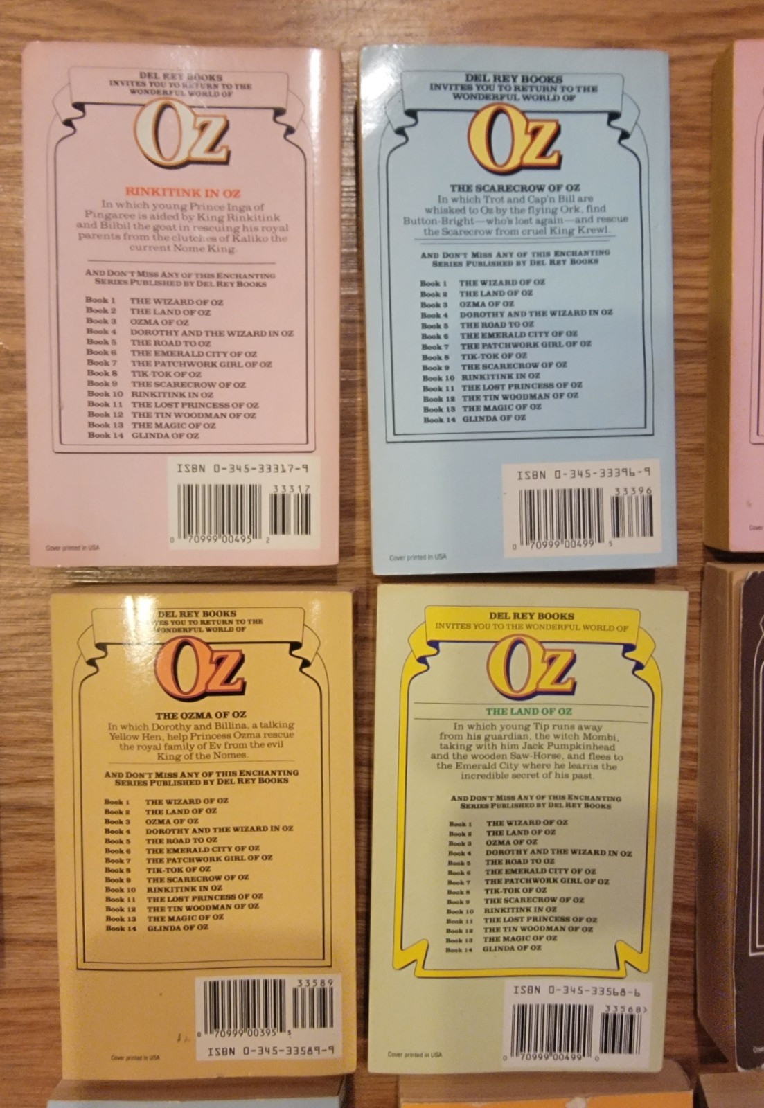 Lot of 13 Del Rey paperback Oz Books 1-11, 13, and 14 – L Frank Baum