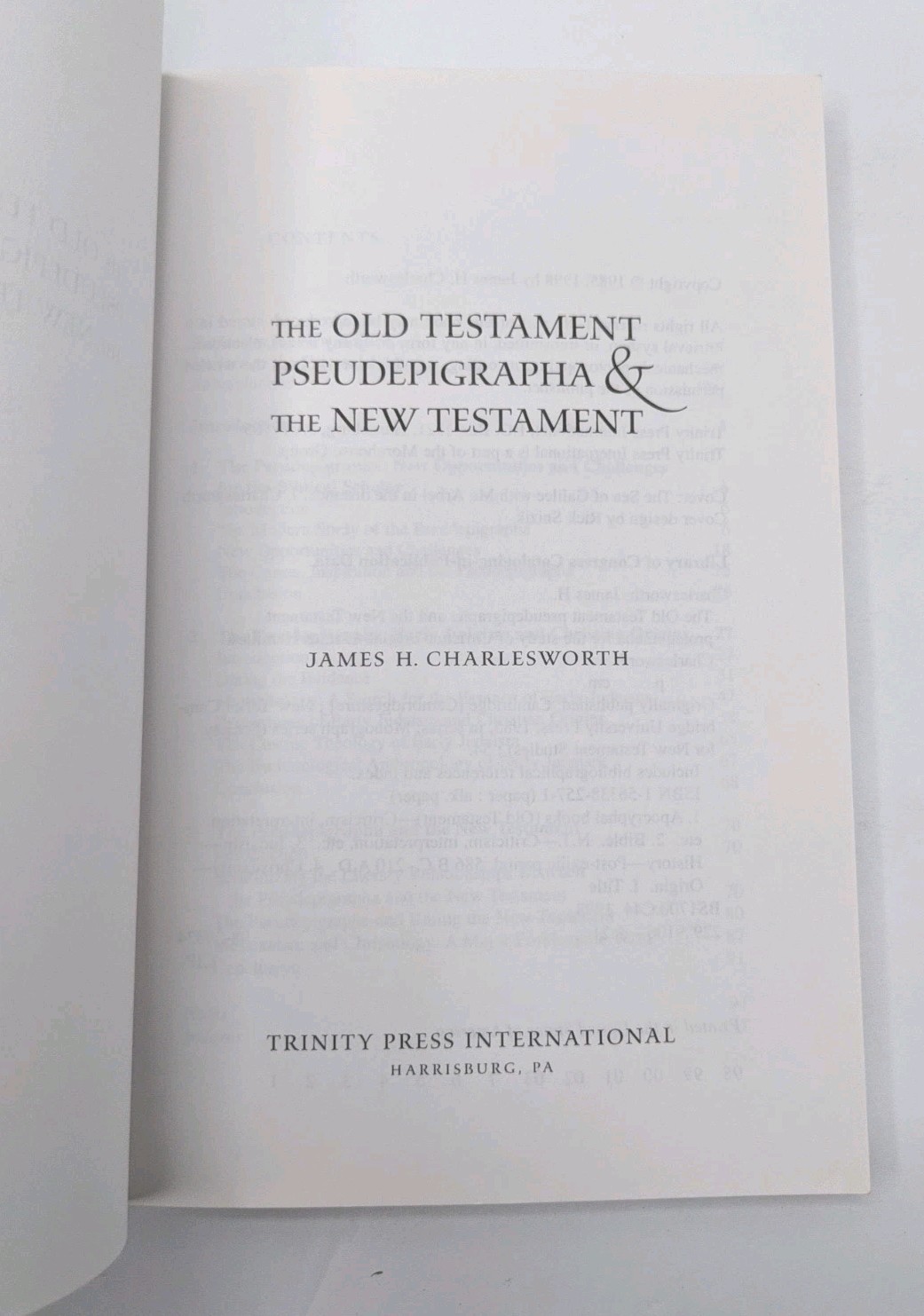 The Old Testament Pseudepigrapha New Testament Prolegomena Study Christian