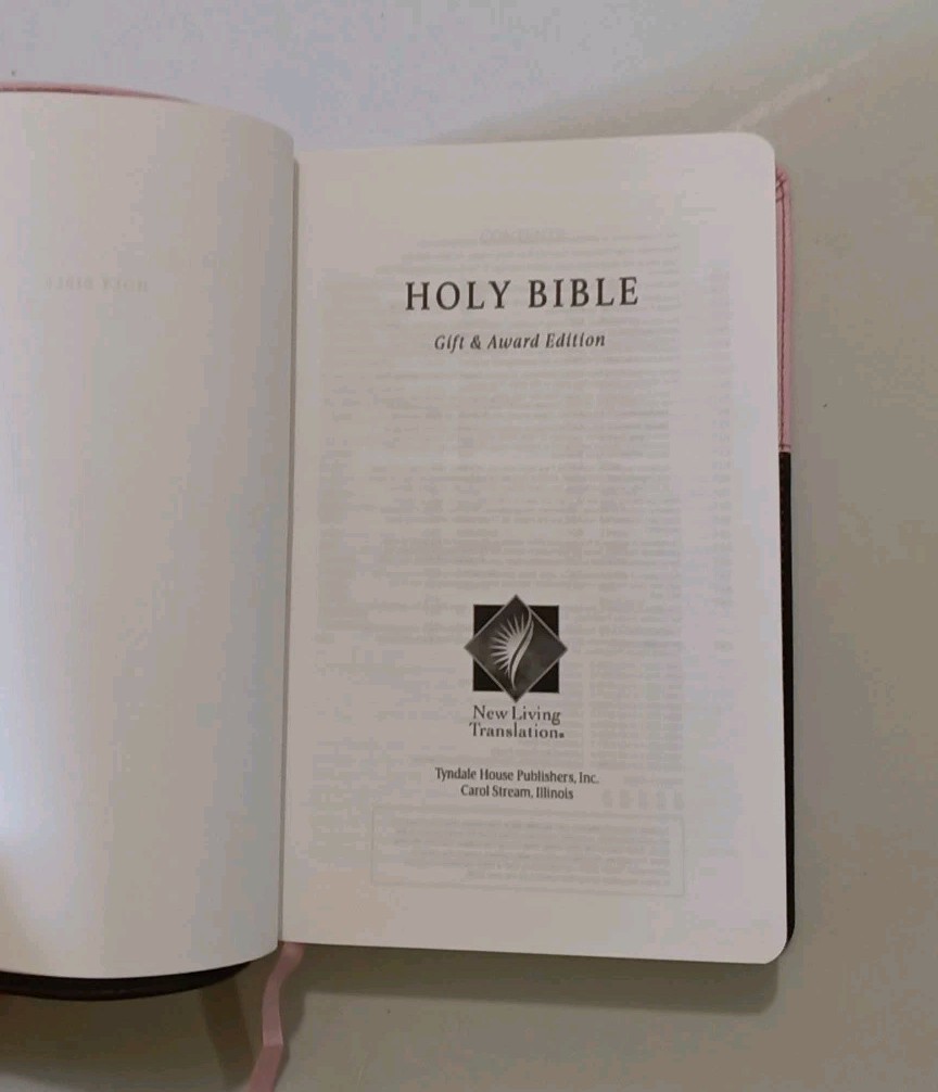 Rare “Holy Bible Gift & Award Edition” New Living Translation Softcover Pink