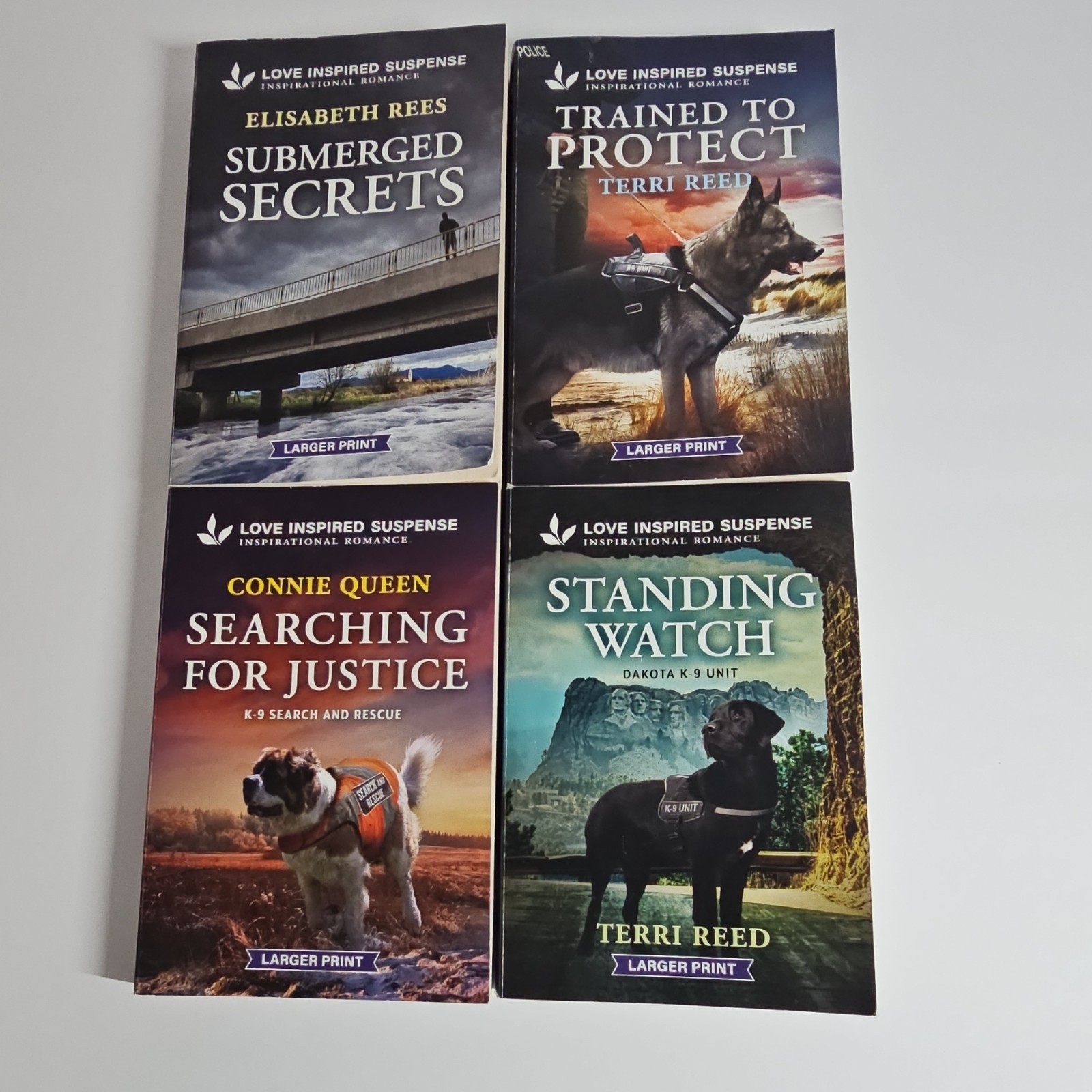 Love Inspired Suspense by Elizabeth Rees, Connie Queen, Terri Reed, 4 book lot