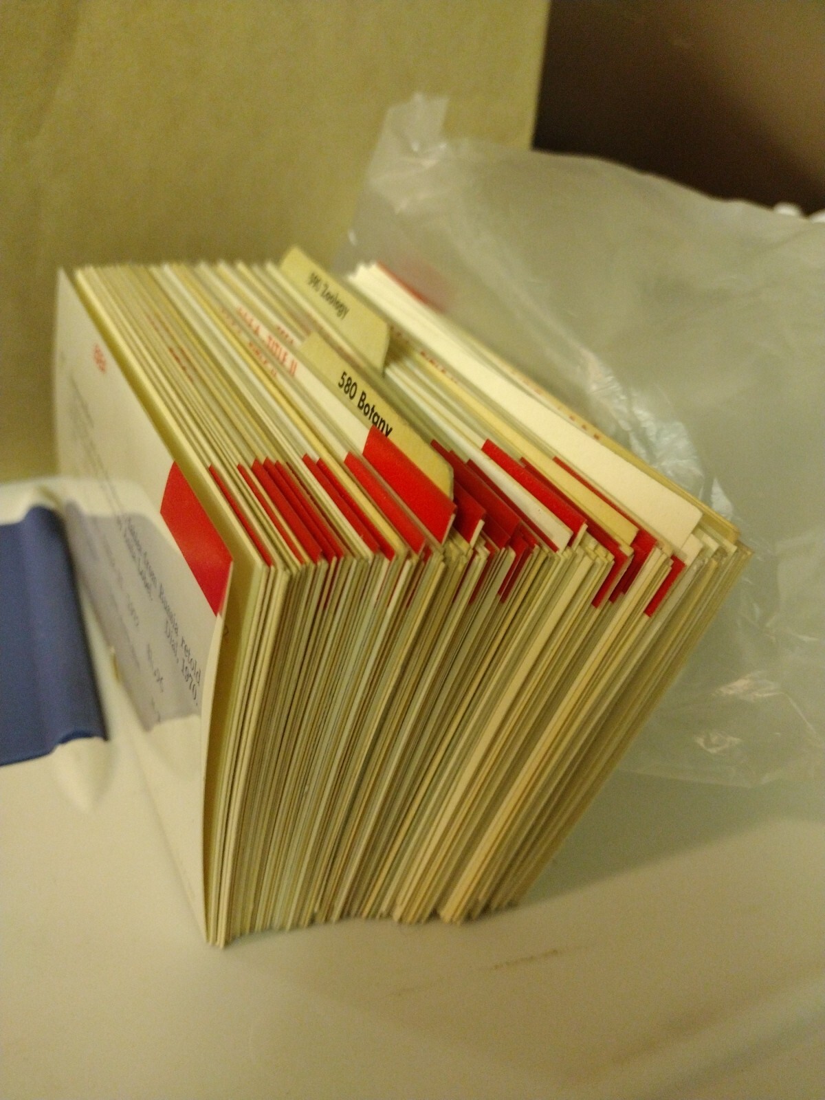 Vtg Library Book Catalogue Cards Random Subjects Media print Stack of 140