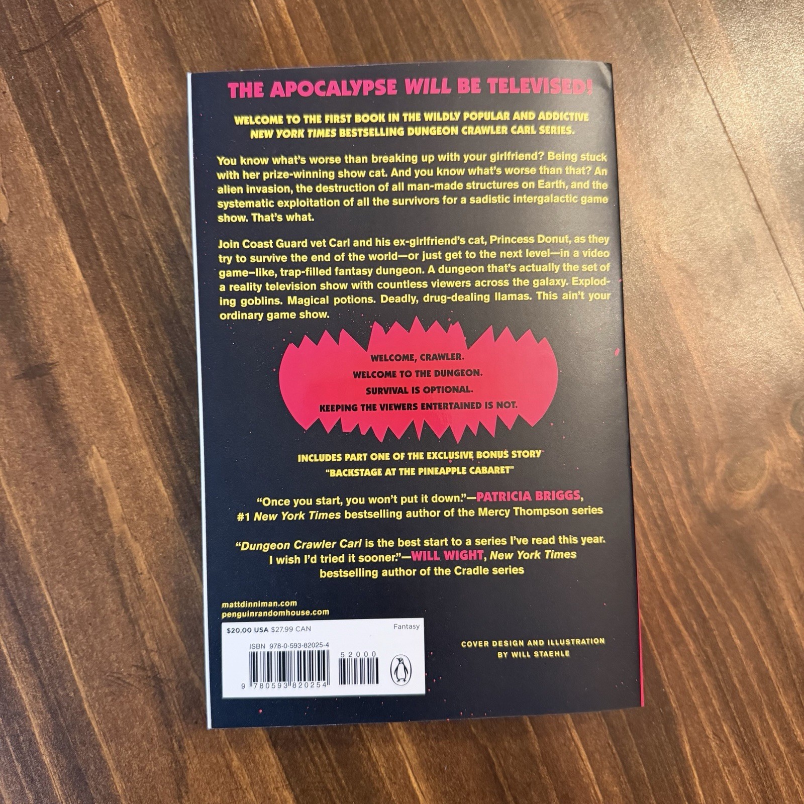 Matt Dinniman Dungeon Crawler Carl SIGNED Paperback