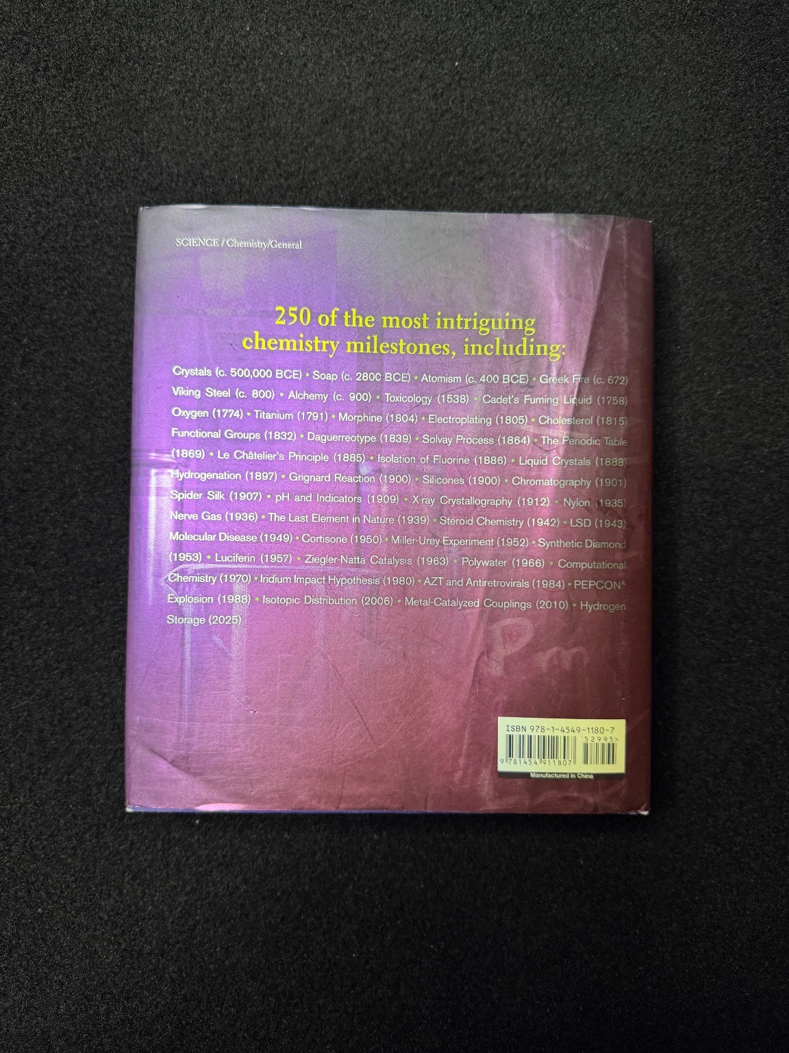 The Chemistry Book Derek B. Lowe 250 Milestones Sterling 2016 HC DJ