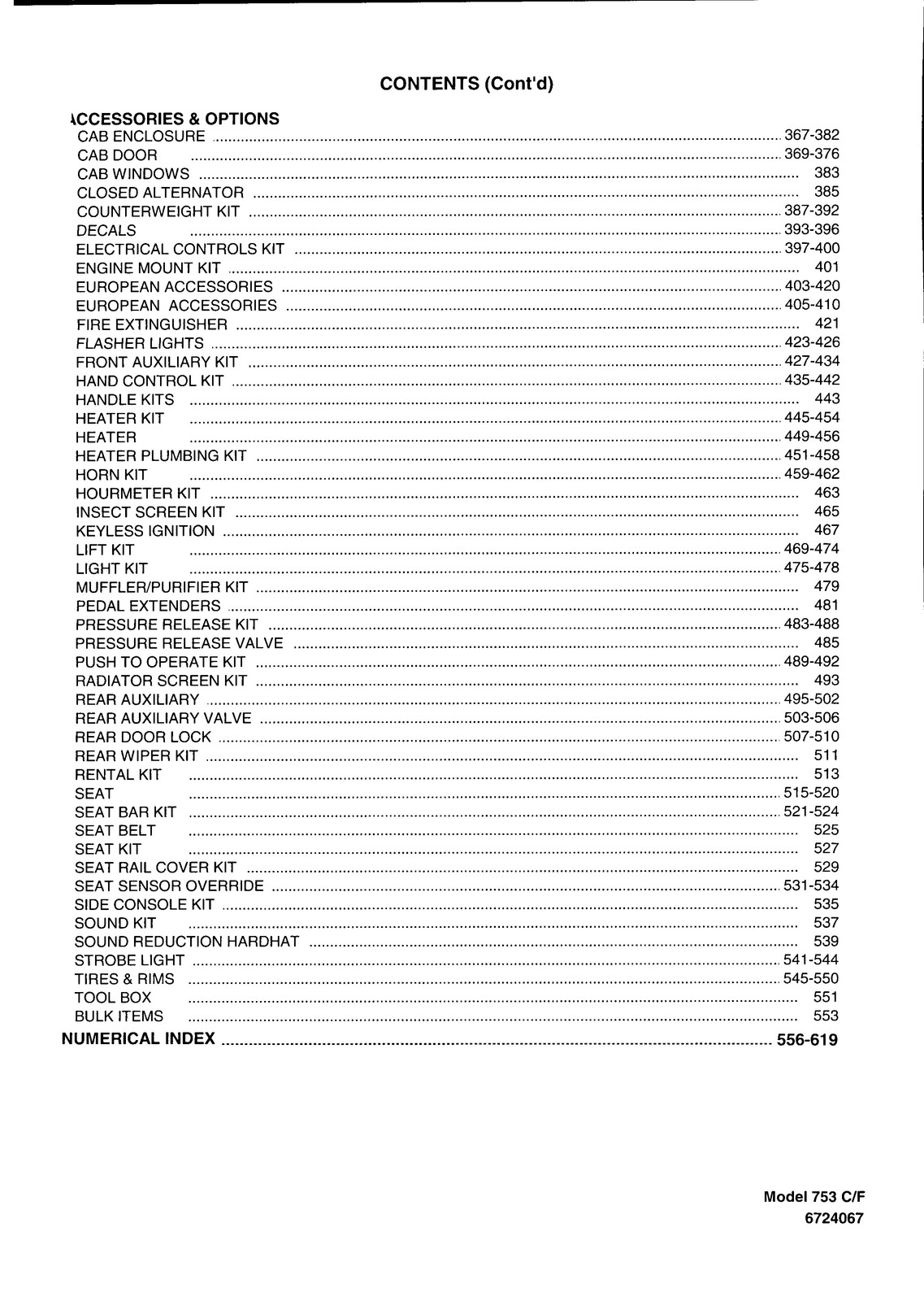 BOBCAT 753 753H Skid Steer Loader Parts Manual – STEEL WIRE BOUND – TOUGH COVERS