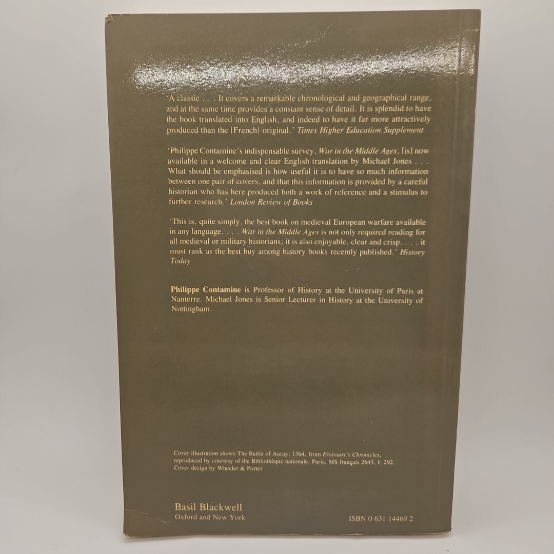 War In The Middle Ages Philippe Contamine Translated Michael Jones 1987