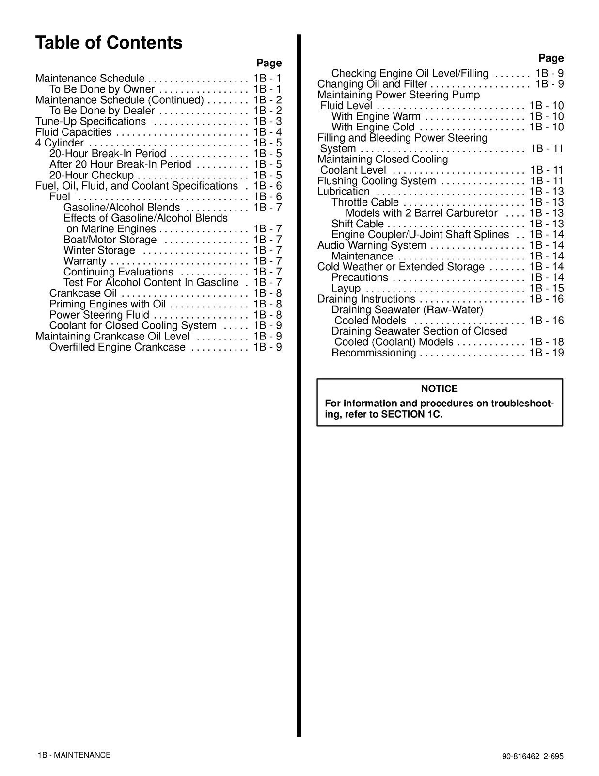 MERCURY MERCRUISER NO. 13 MARINE ENGINES SERVICE MANUAL BOUND – FRONT & BACK