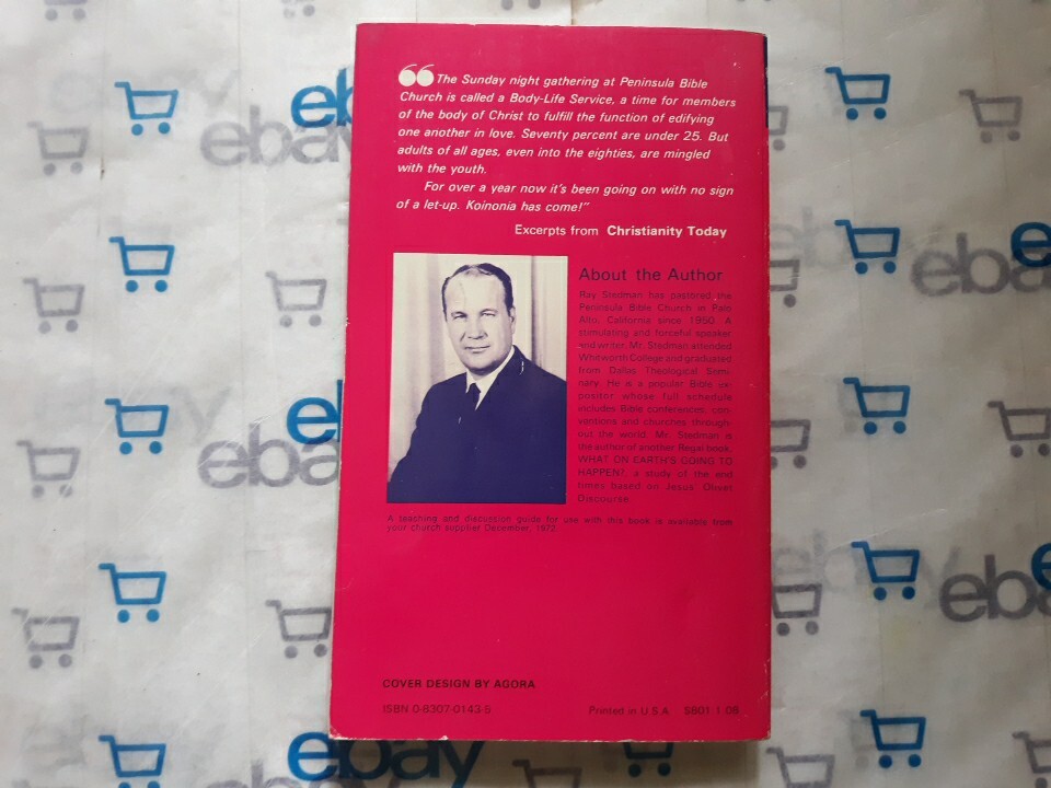 Body Life: The Church Comes Alive by Ray C Stedman 1972 VTG Paperback