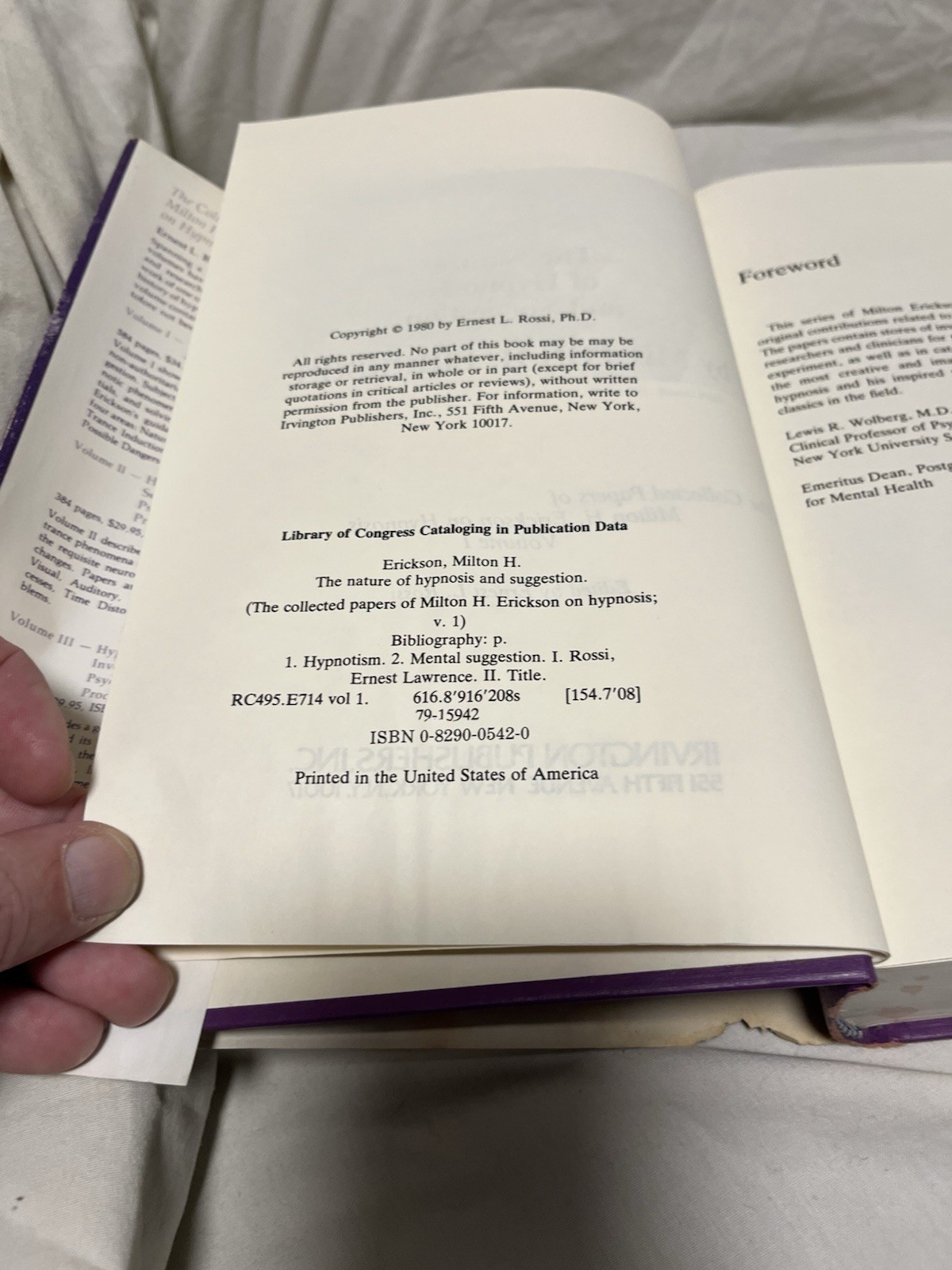 Vtg The Collected Papers of Milton H Erickson Hypnosis Vol 1 2 3 4 HCDJ 1980