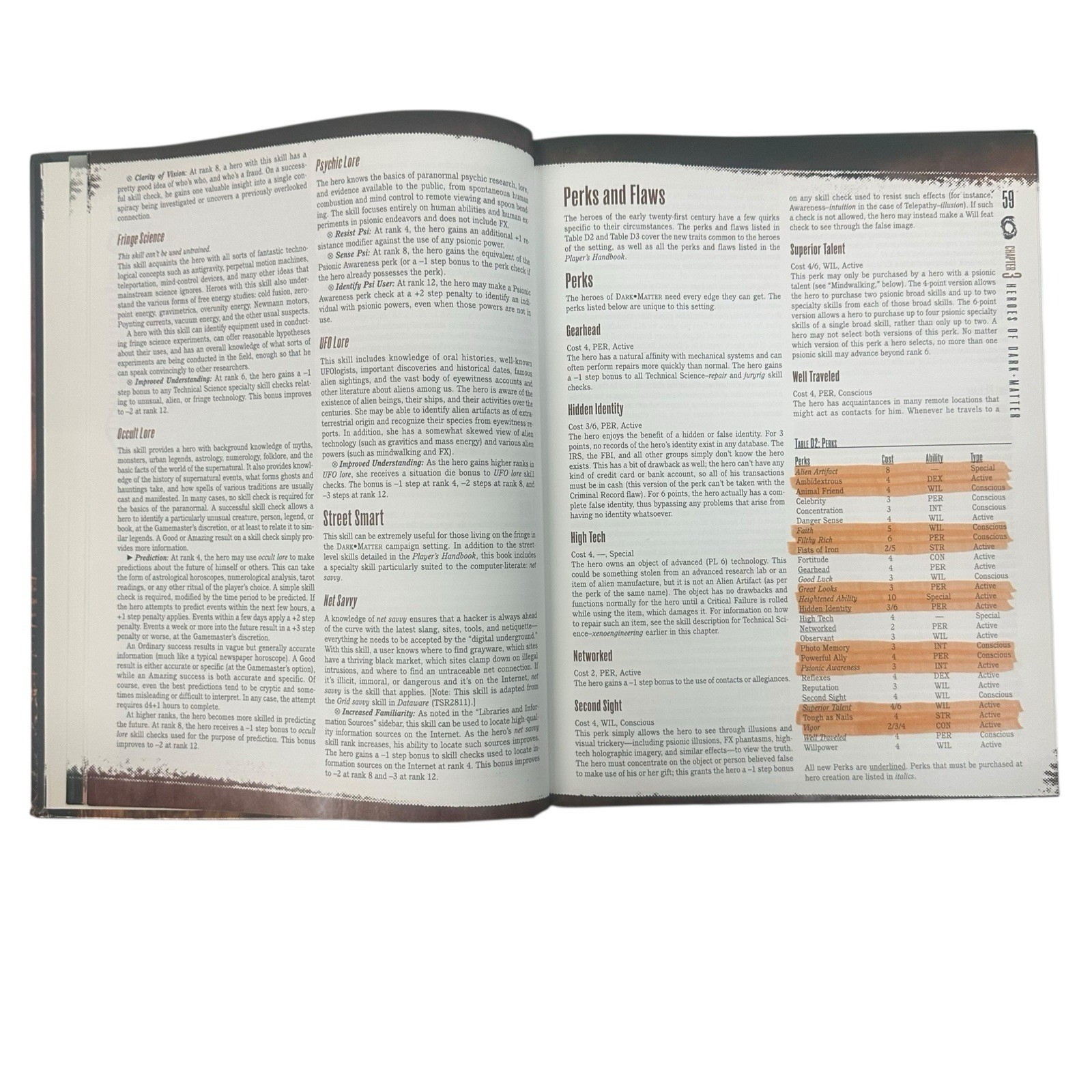 DARK MATTER Campaign Setting (ALTERNITY) – 1999 Wizards of the Coast – Hardcover
