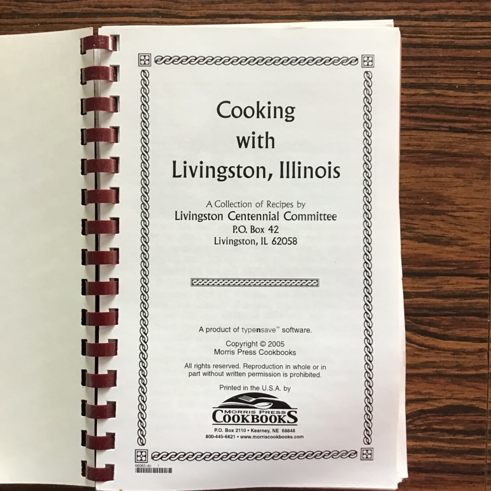 Livingston Illinois Centennial Committee 2005 Cookbook. SEE INDEX PHOTOS