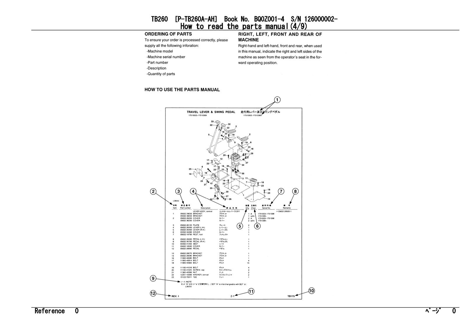 TAKEUCHI TB260 Hydraulic Excavator Parts Manual SN 126000002 Up – COIL SECURED