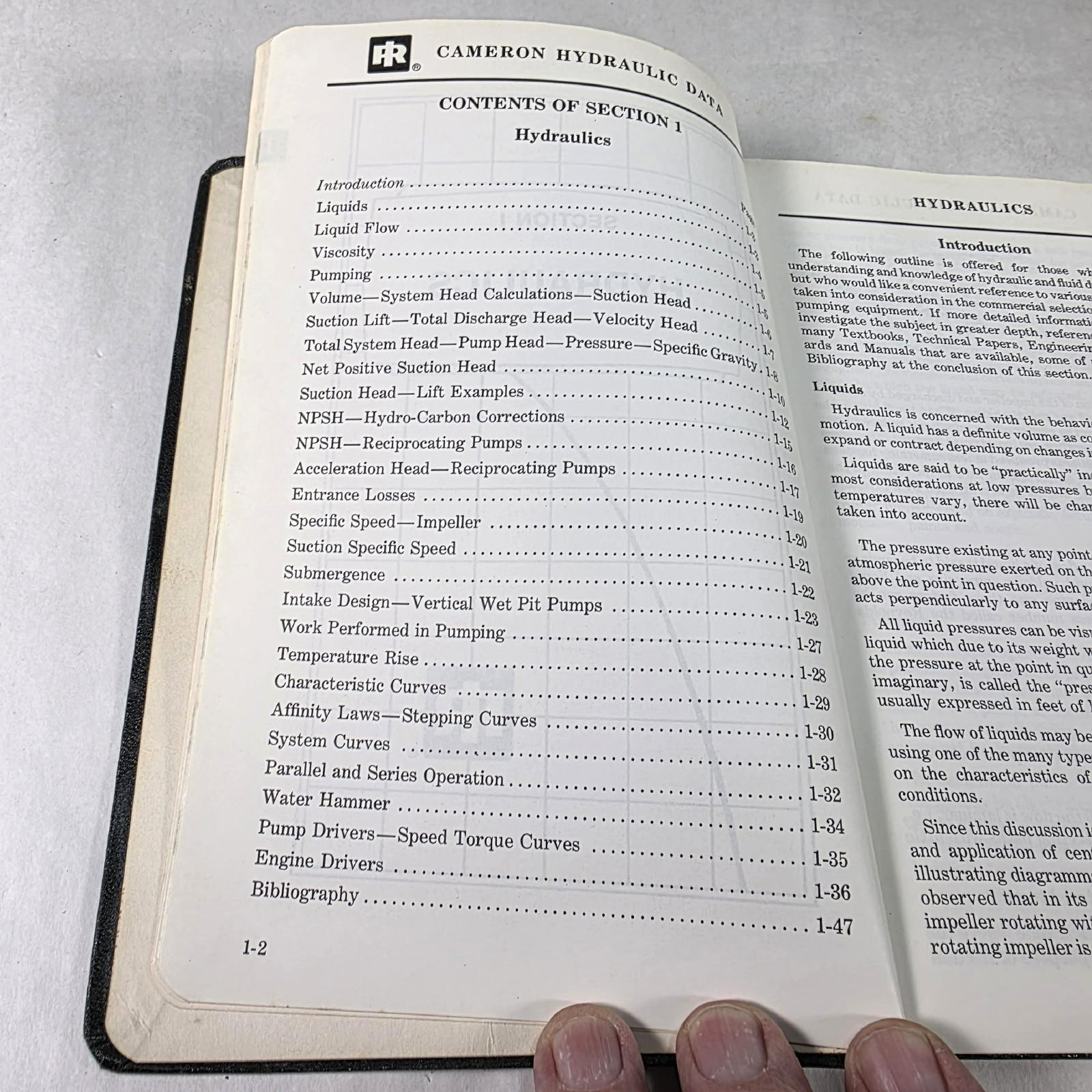 Cameron Hydraulic Data 1977 Vintage Book Hardcover Ingersoll Rand