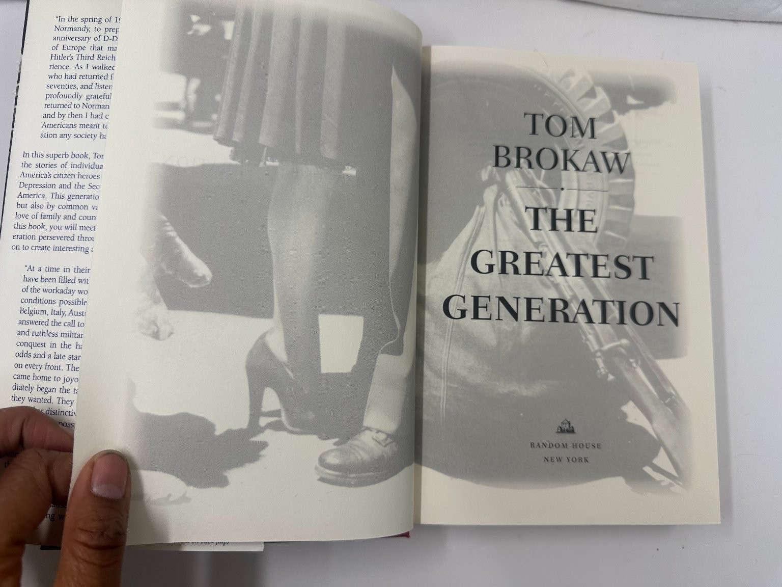 The Greatest Generation Tom Brokaw 1998 First Edition WWII History Random House
