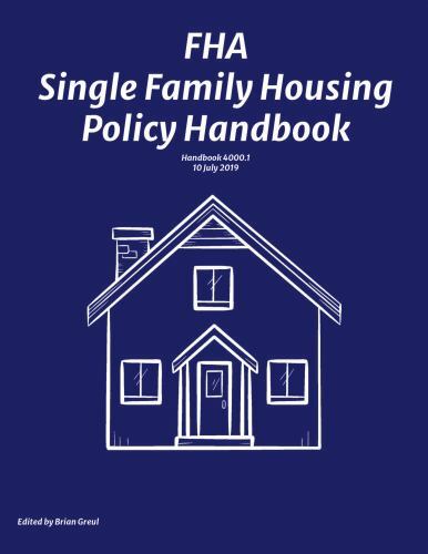 FHA Single Family Housing Policy Handbook, Brand New, Free shipping in the US