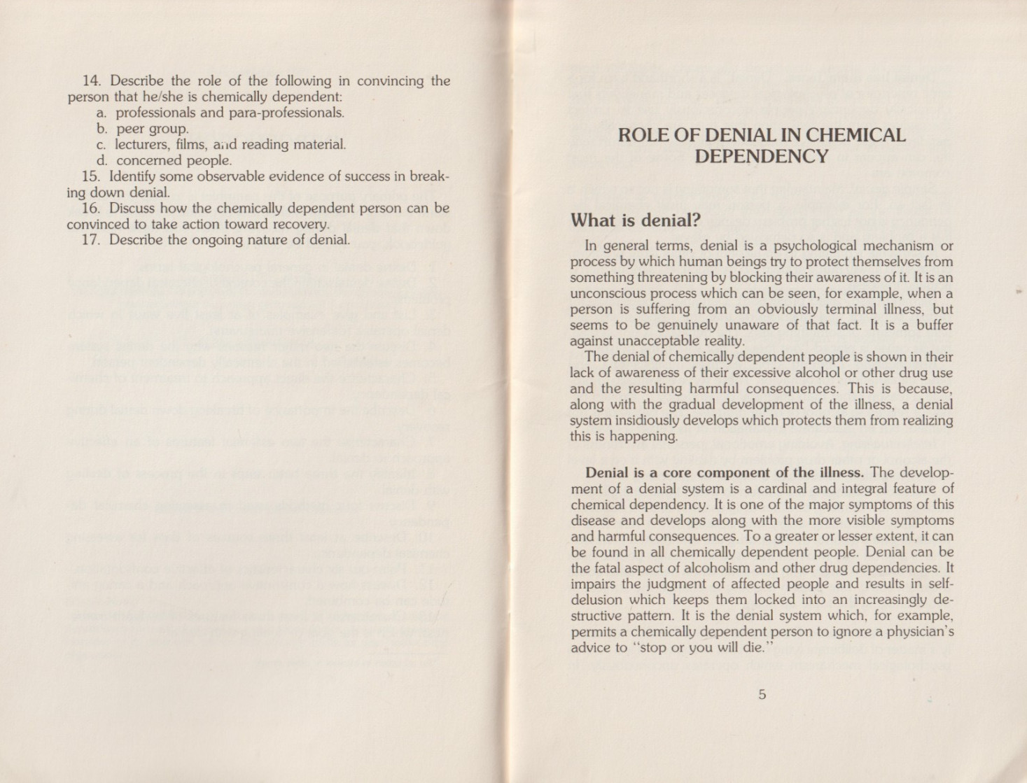 Dealing with Denial, Hazelden, 1975, 32 pages, Alcoholics Anonymous, Al-Anon