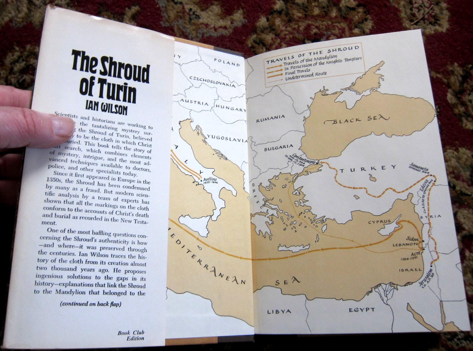 The Shroud of Turin by Ian WIlson- 1978 Book Cub Edition hardcover novel…