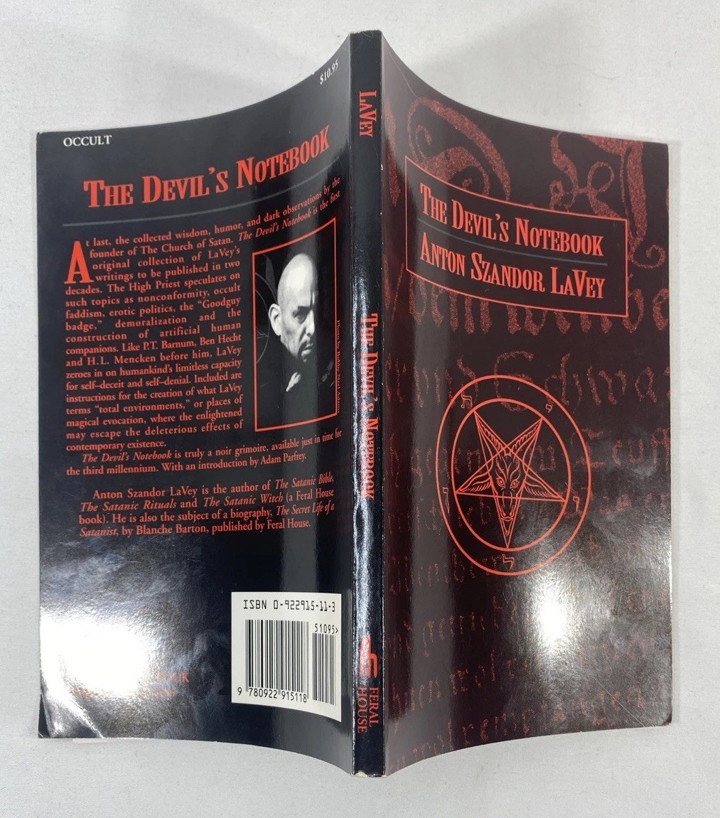 2 PB lot – The Satanic Rituals + The Devil’s Notebook – Anton Szandor LaVey