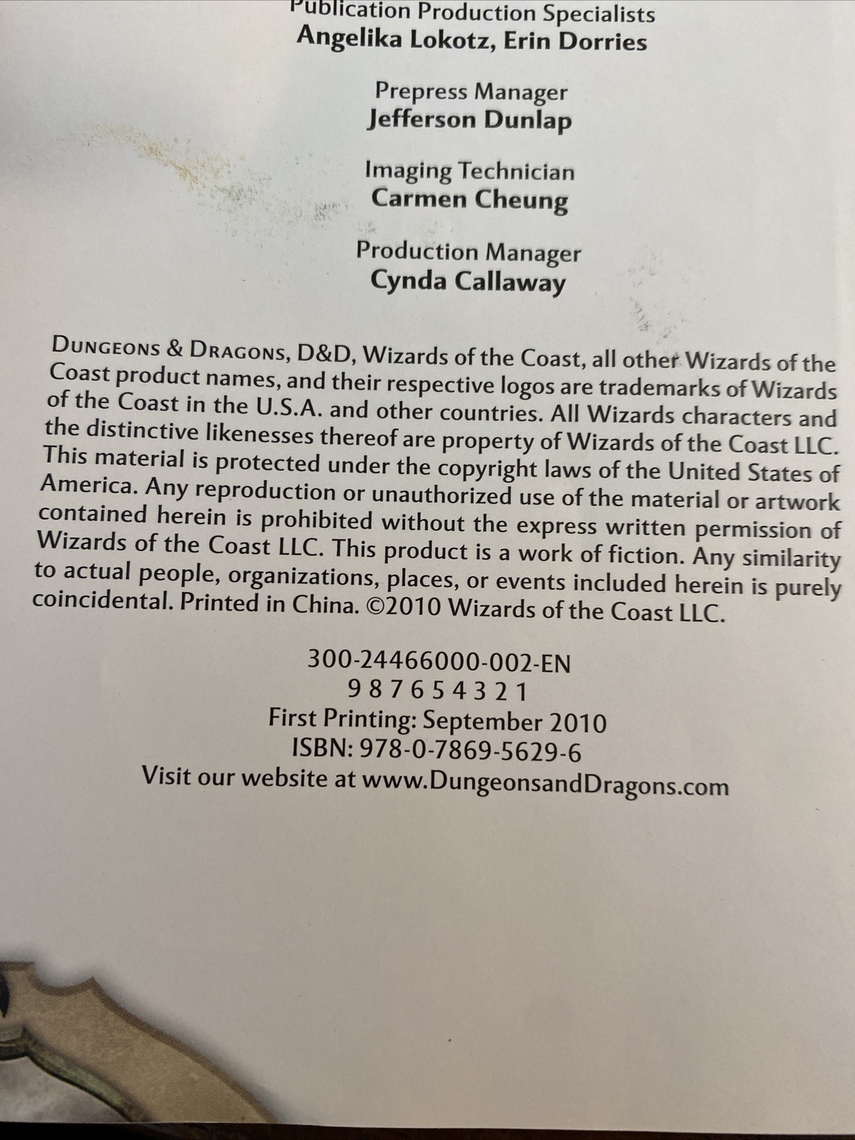 Dungeons & Dragons Masters and Players Books 2011 Wizards Of The Coast