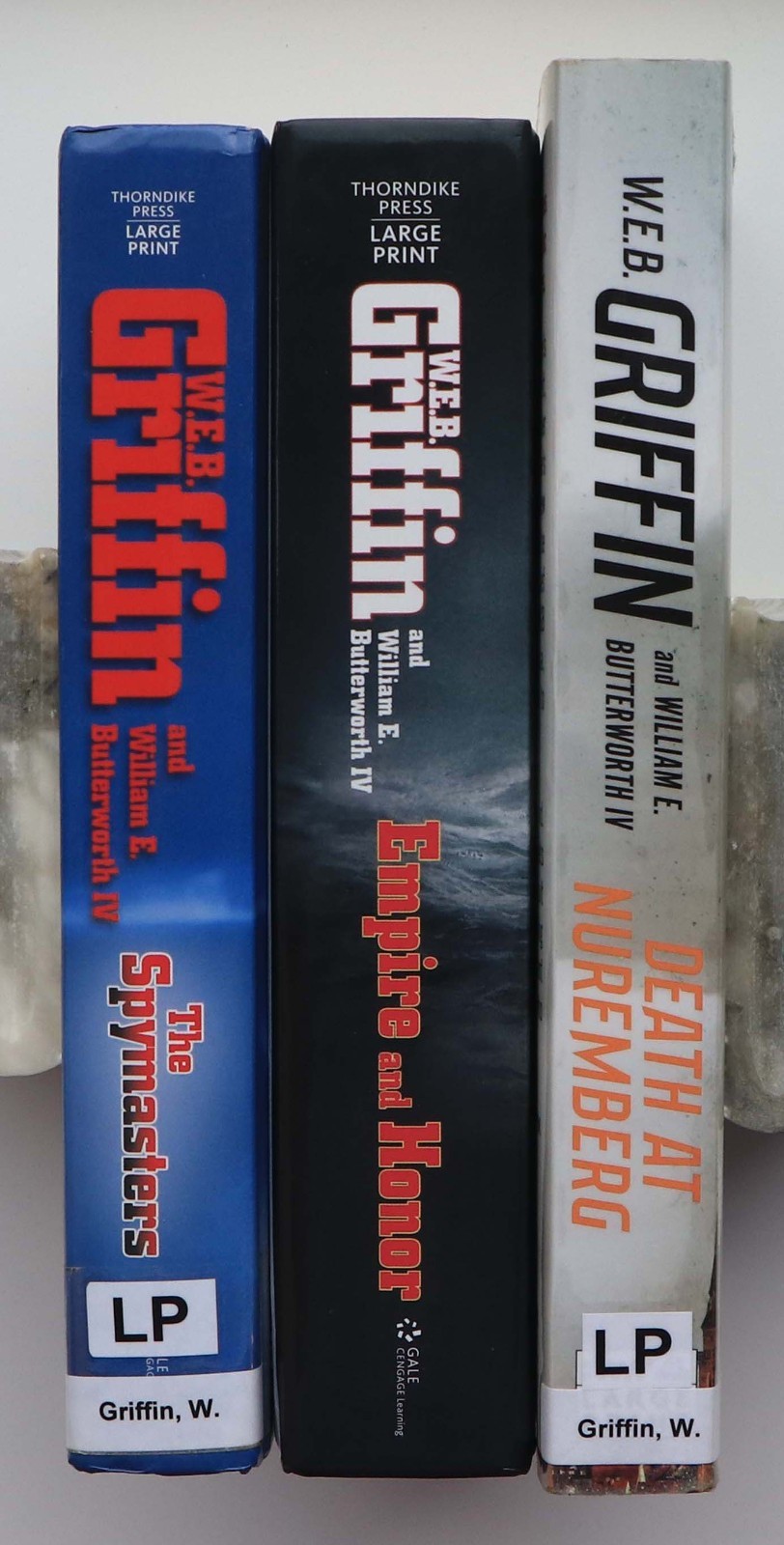 Lot of 3 Large Print W.E.B. Griffin & William E. Butterworth IV Suspense Books