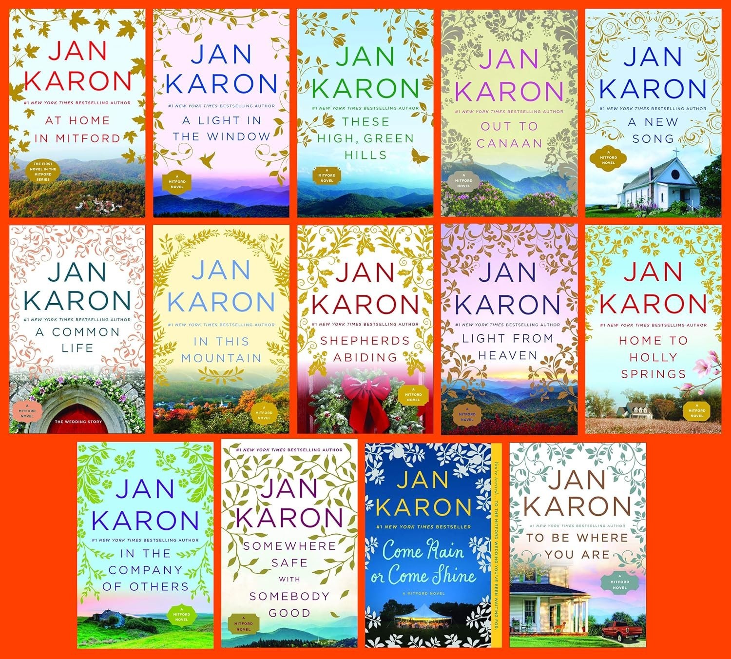 Complete Set Series Lot of 14 Mitford Years books Jan Karon Fiction Father Tim