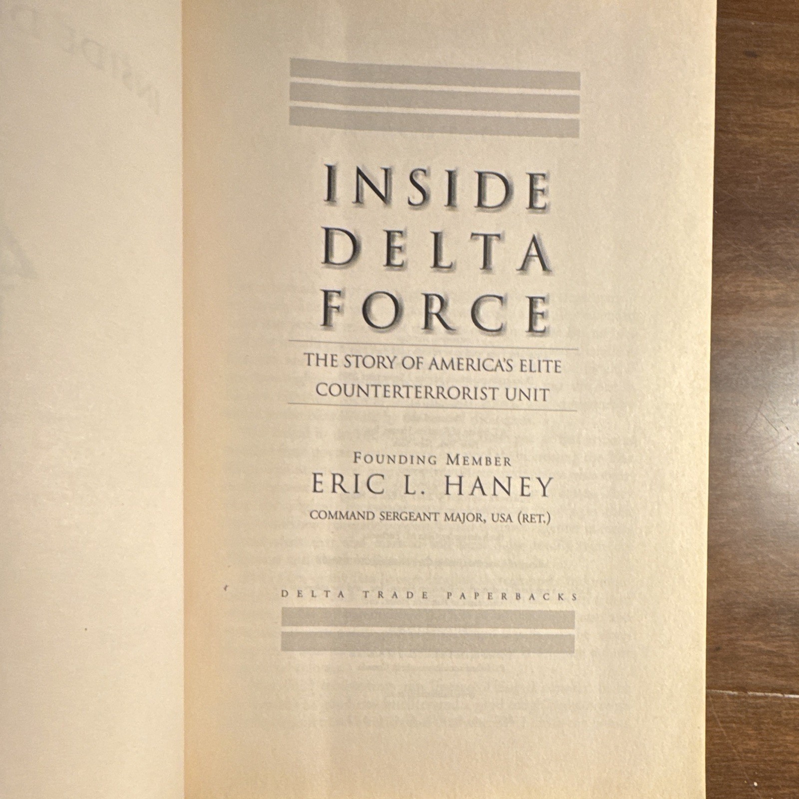 Inside Delta Force by Eric Haney