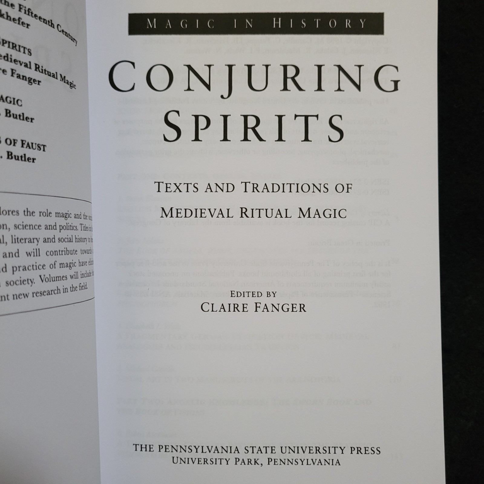 Conjuring Spirits: Texts and Traditions of Medieval Ritual Magic (Magic in Histo