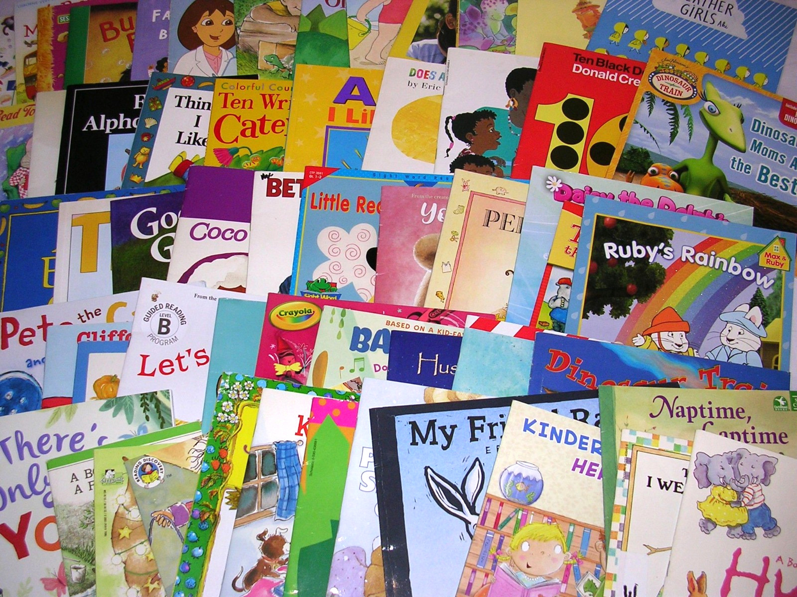 Lot of 60 Children’s Picture Books: Toddler, Preschool, Beginner Level Reading