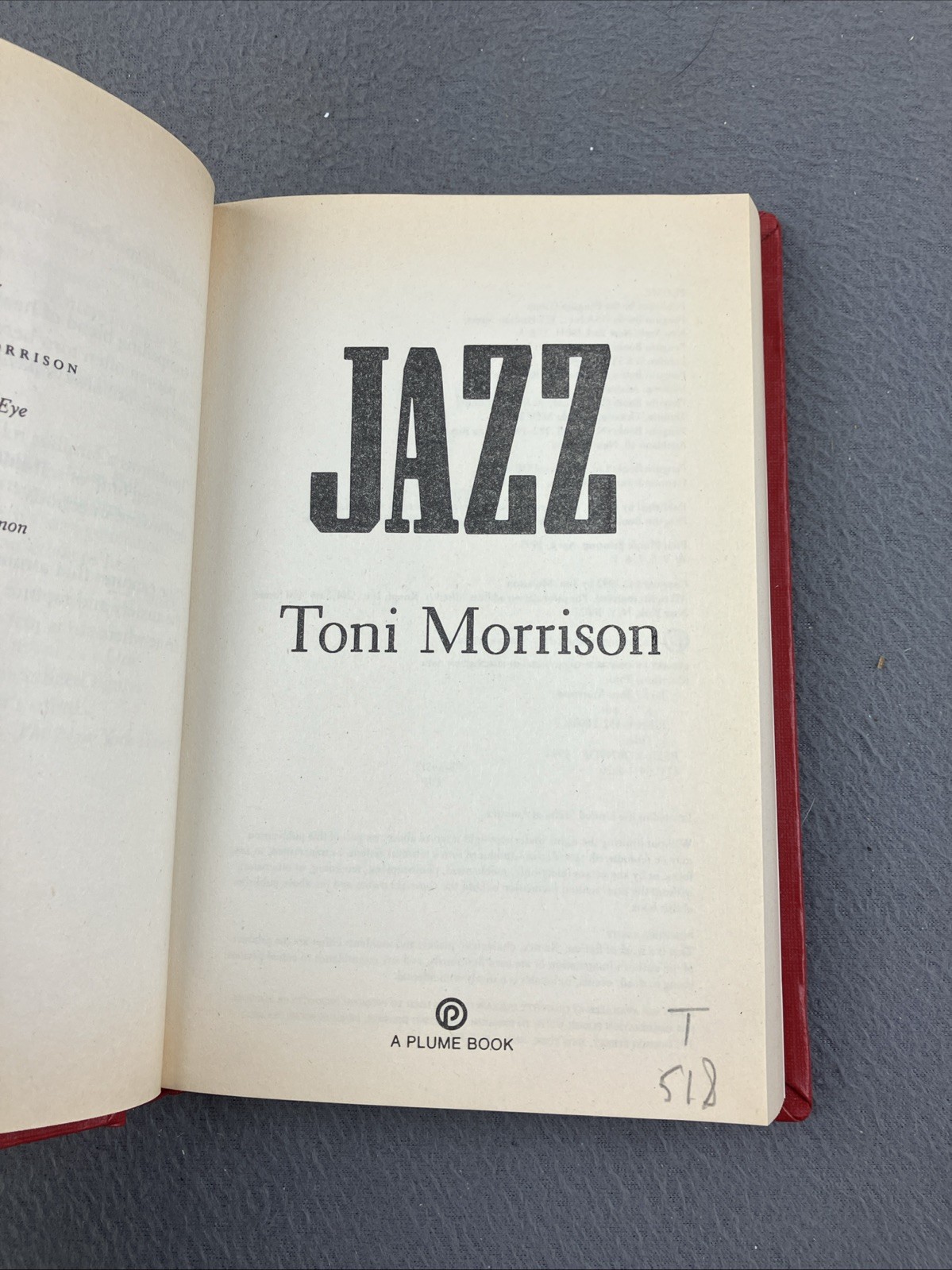 Jazz by Morrison, Toni Hardcover Classical Education Readers
