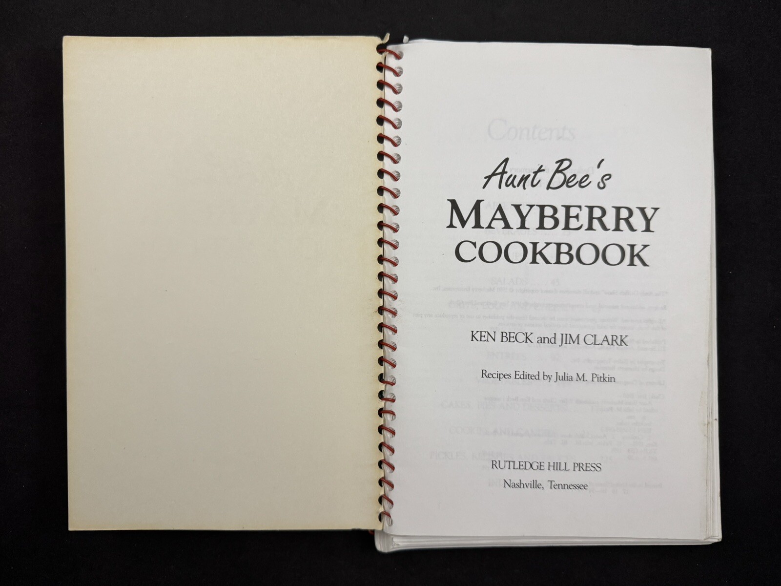 Aunt Bee’s Mayberry Cookbook by Ken Beck & Jim Clark (1991)