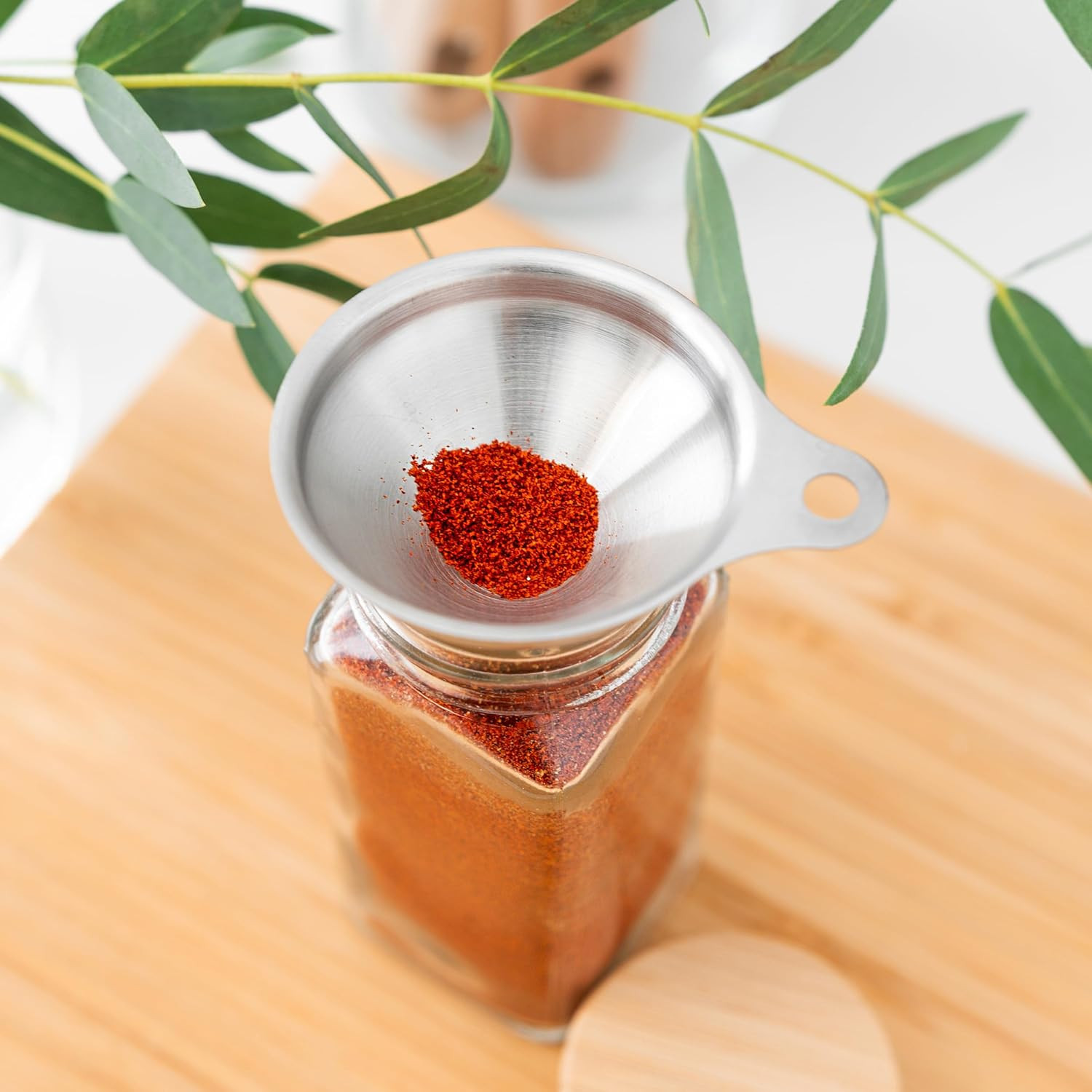 Glass Spice Jars with Label, 24PK Bamboo Jar Spices Set 4Oz, 374 Spice Labels, P
