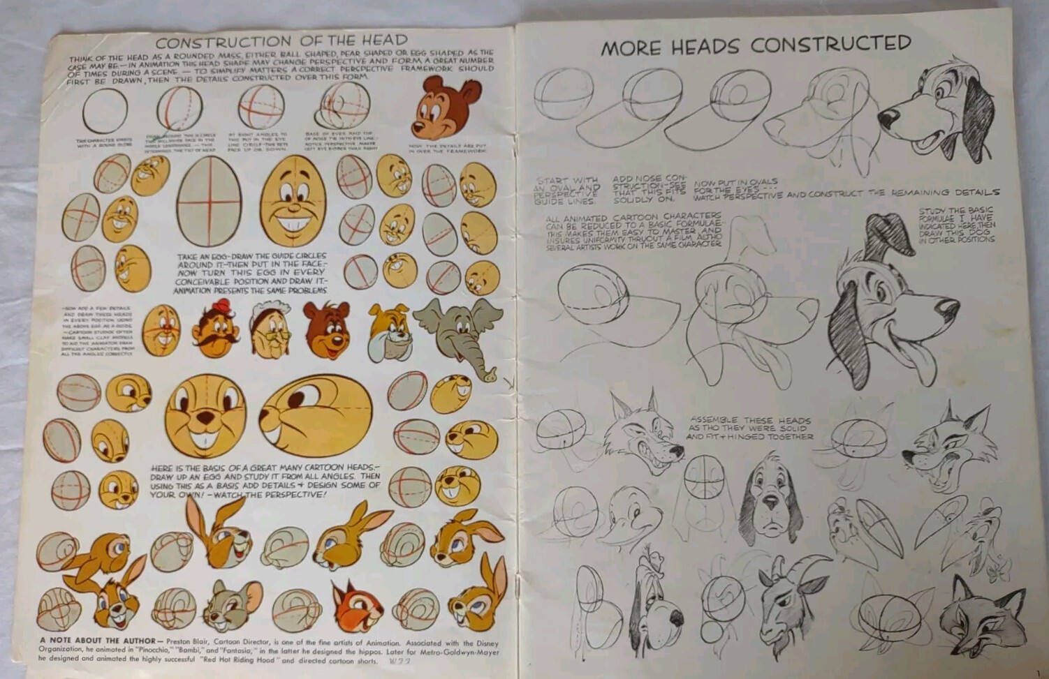ANIMATION by PRESTON BLAIR Art Instruction Book in WALTER FOSTER Series, c.1950s