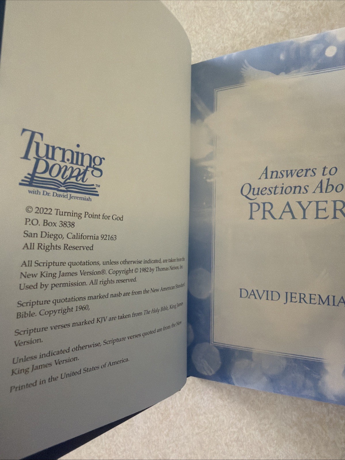 Answers to Questions About Prayer from Turning Point by Dr. David Jeremiah NEW
