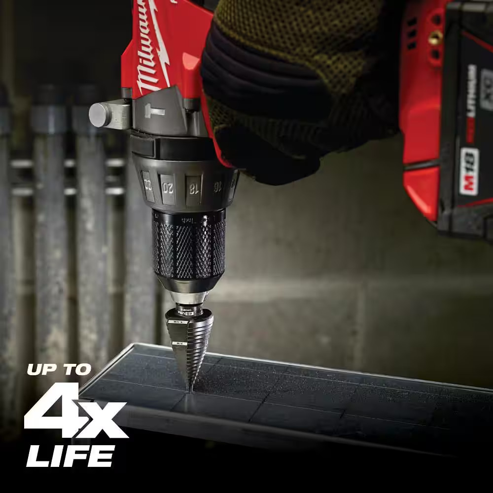 1/8 In. – 1/2 In. #1 Black Oxide Step Drill Bit (13-Steps)