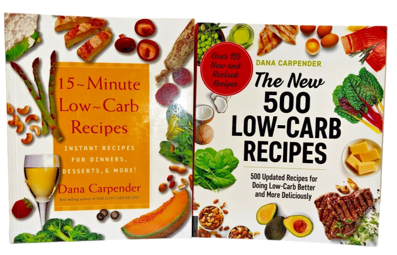 Lot of 1 Low-Carb Cookbooks Dana Carpender- 500 Recipes and 15 Minute Meals