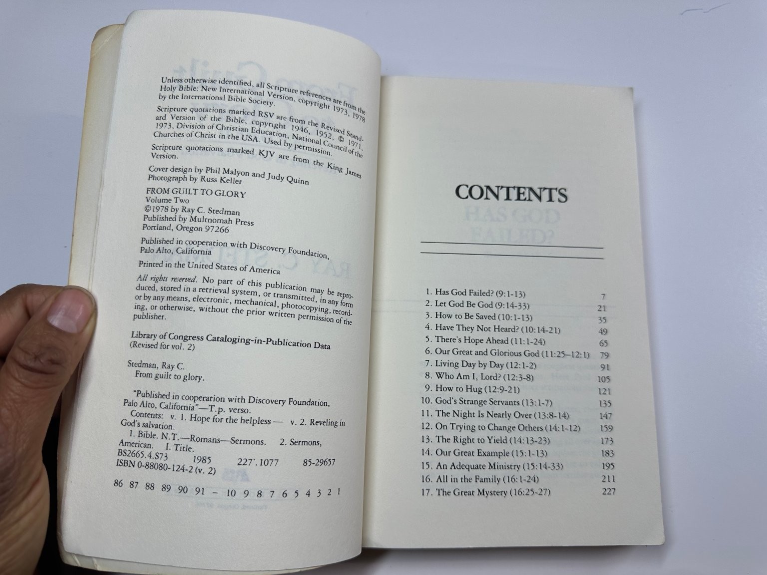 From Guilt to Glory Volume II Ray C. Stedman 1978 Multnomah Press